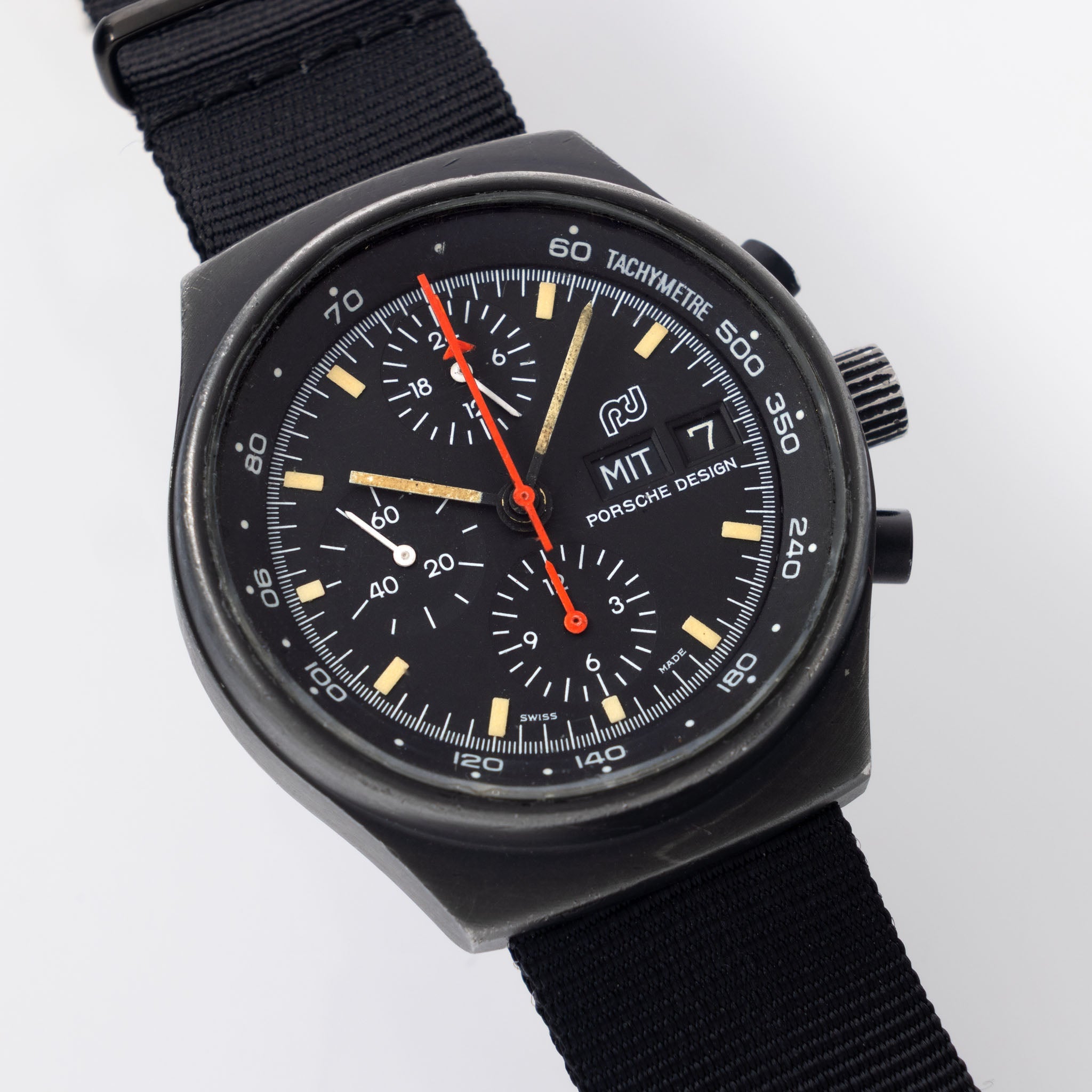 Orfina Porsche Design Chronograph 1  Lemania 5100 Ref 7176 PVD Coated