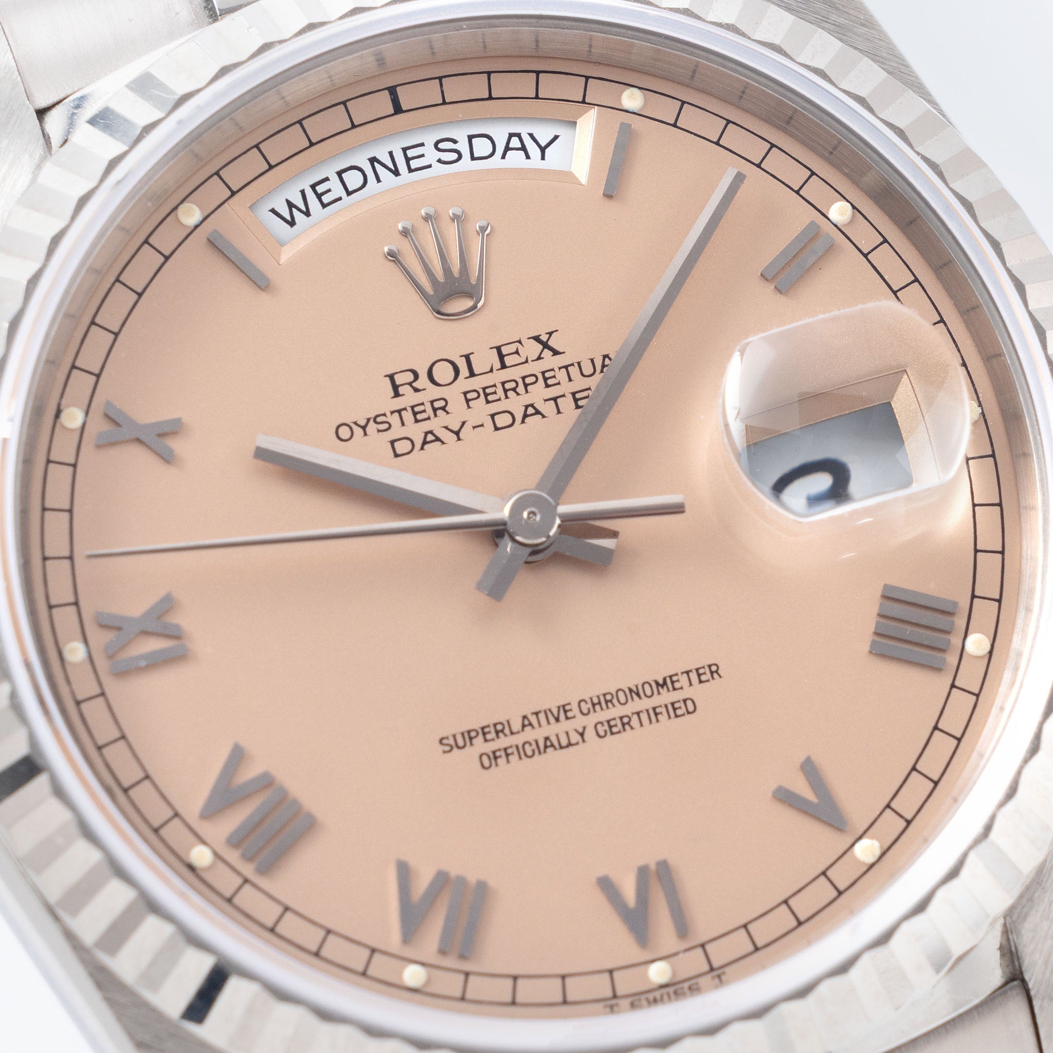 Rolex Day-Date 18239 Salmon Dial in 18k White Gold