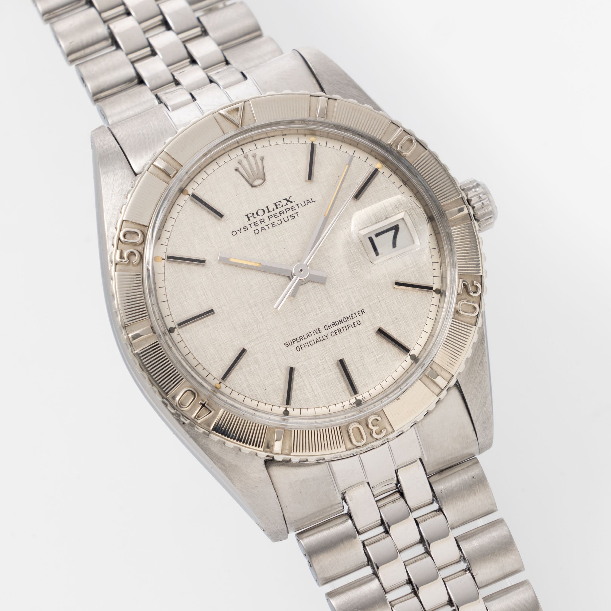 Rolex Turn- o-graph Silver linen dial ref 1625