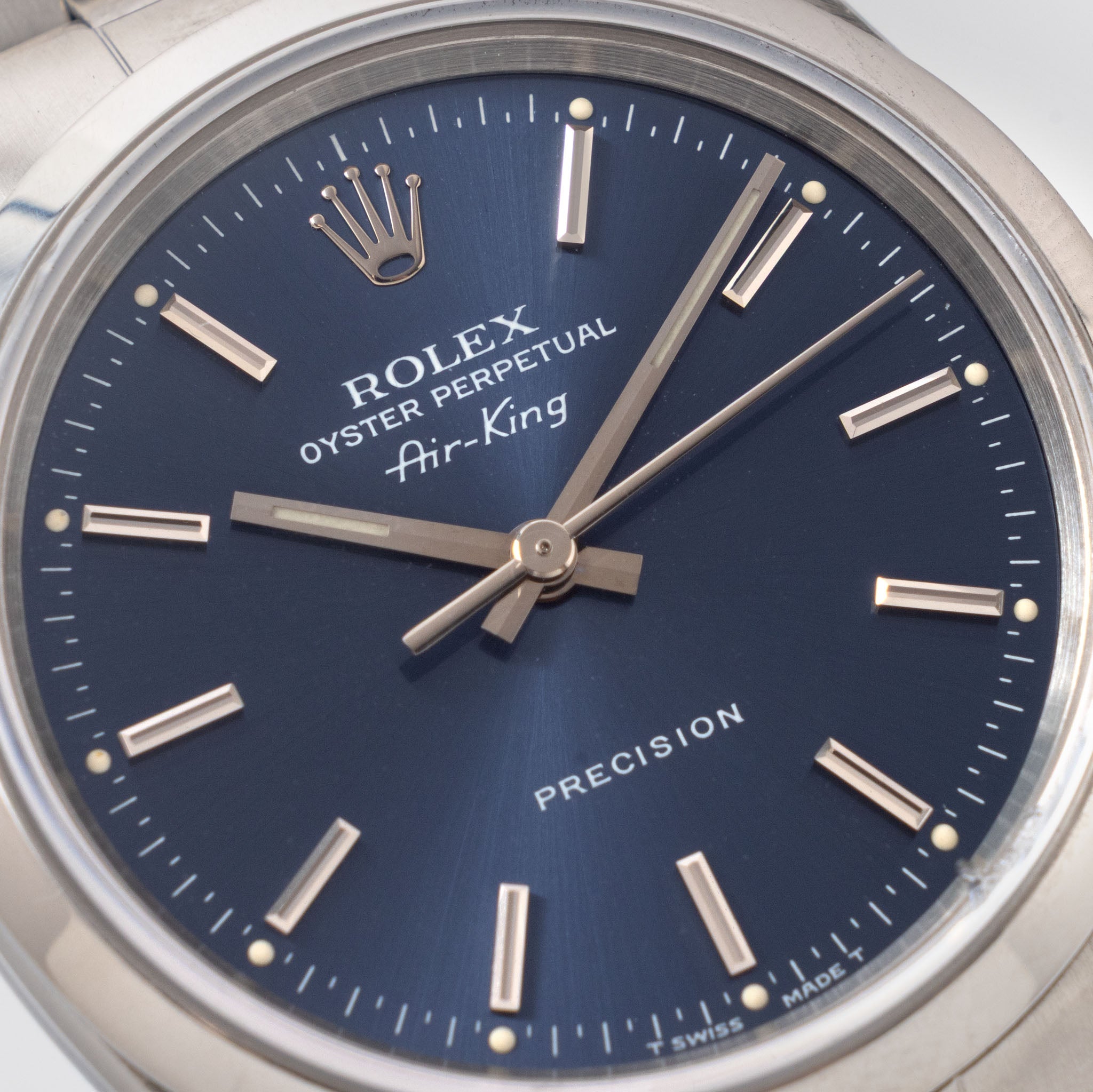 Rolex Air-King 14000 Blue Soleil Finish Dial with Original Punched Papers