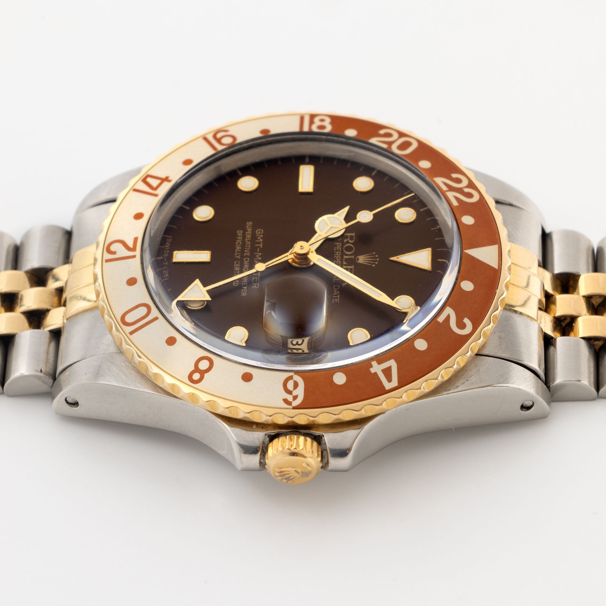 Rolex GMT-Master 16753 Root Beer Brown Soleil Dial with Original Box a