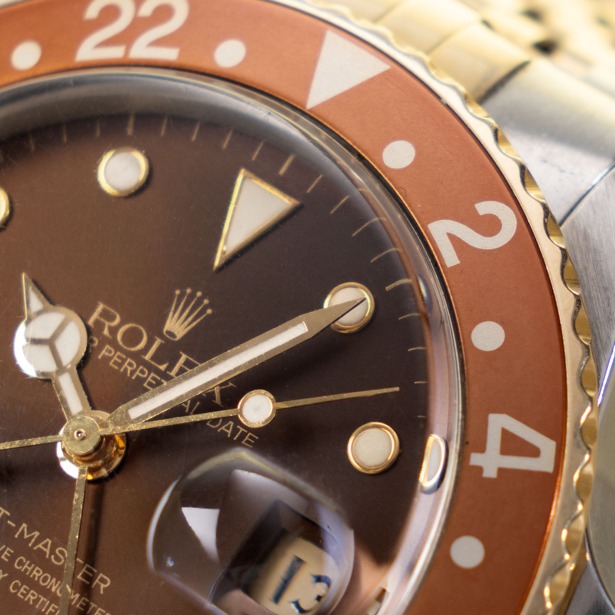 Rolex GMT-Master 16753 Root Beer Brown Soleil Dial with Original Box a