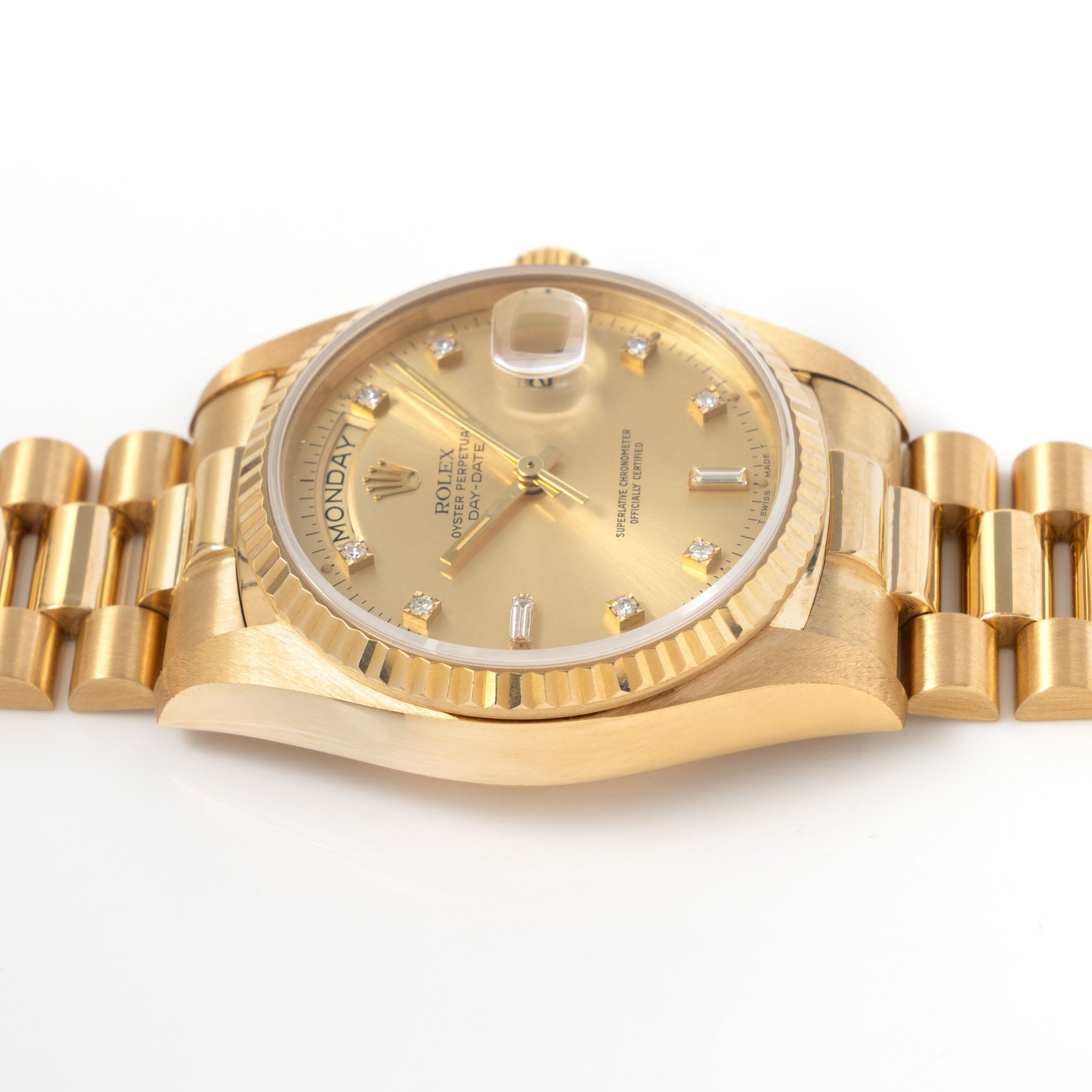 Rolex Day-Date 18038 Champagne Diamond Markers Dial 