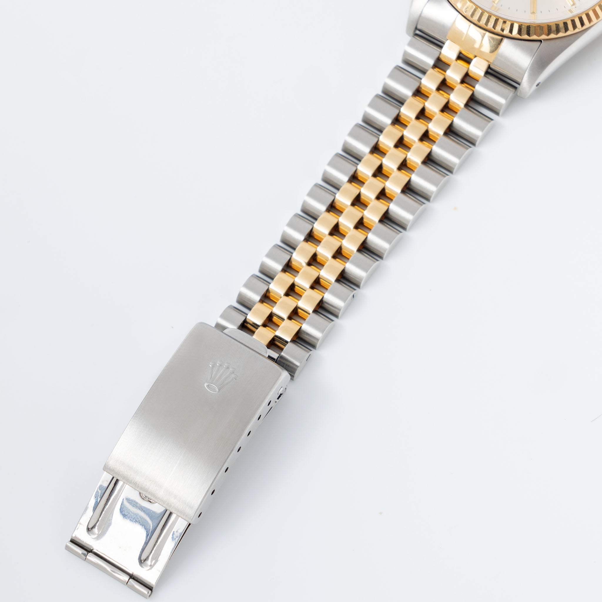 Rolex Datejust 16013 Silver Khanjar Dial Steel and Gold with Original