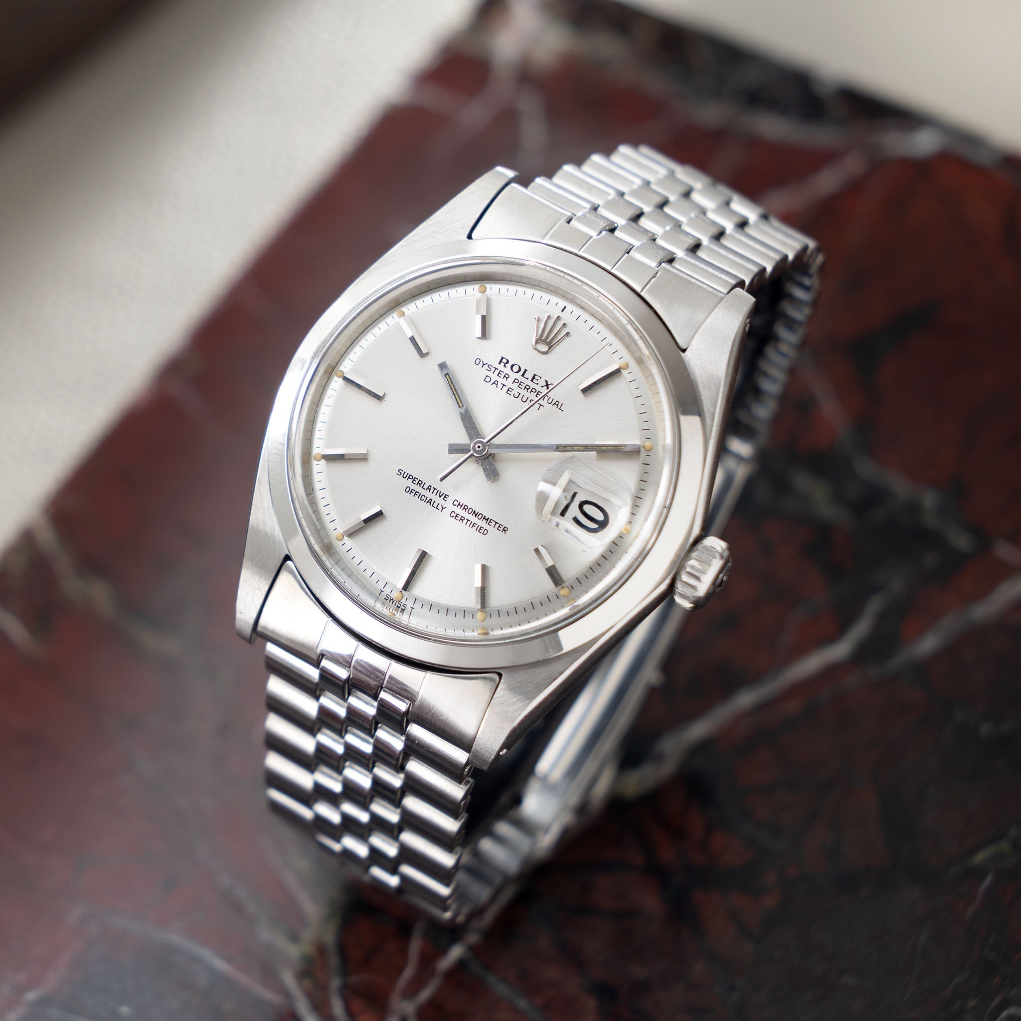 OYSTER PERPETUAL DATE JUST 腕時計 シルバー Rolex Datejust Silver Dial with Original Papers Ref. 1600