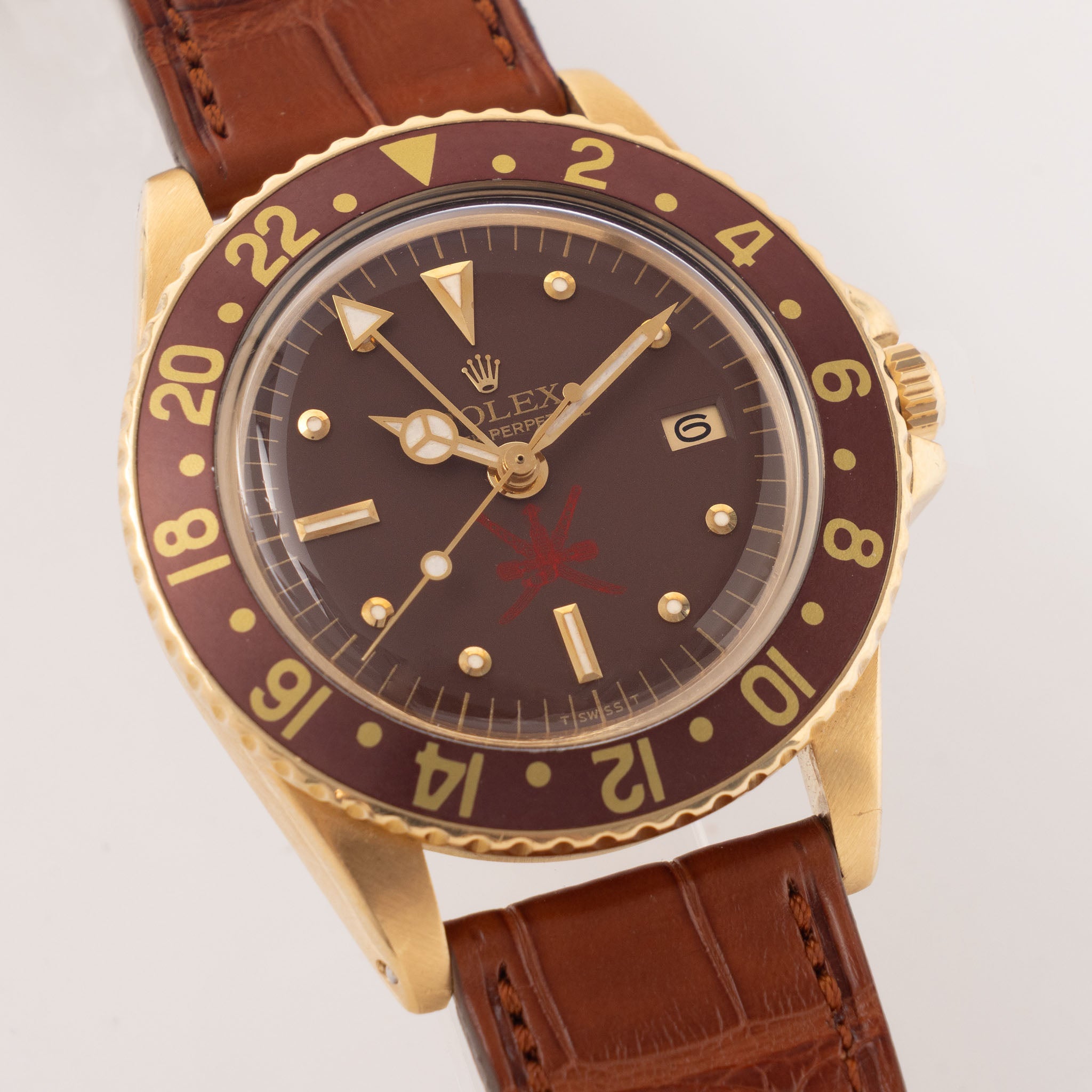 Rolex GMT-Master 1675/8 Unqiue Brown Khanjar Nipple Dial with Rolex Se