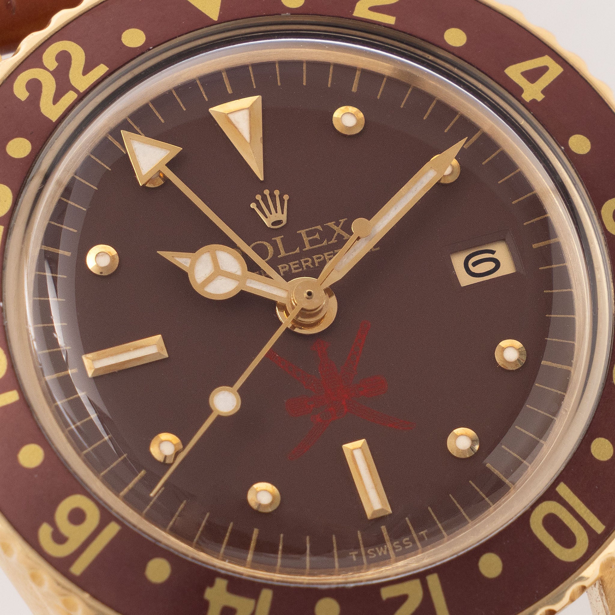 Rolex GMT-Master 1675/8 Unqiue Brown Khanjar Nipple Dial with Rolex Se