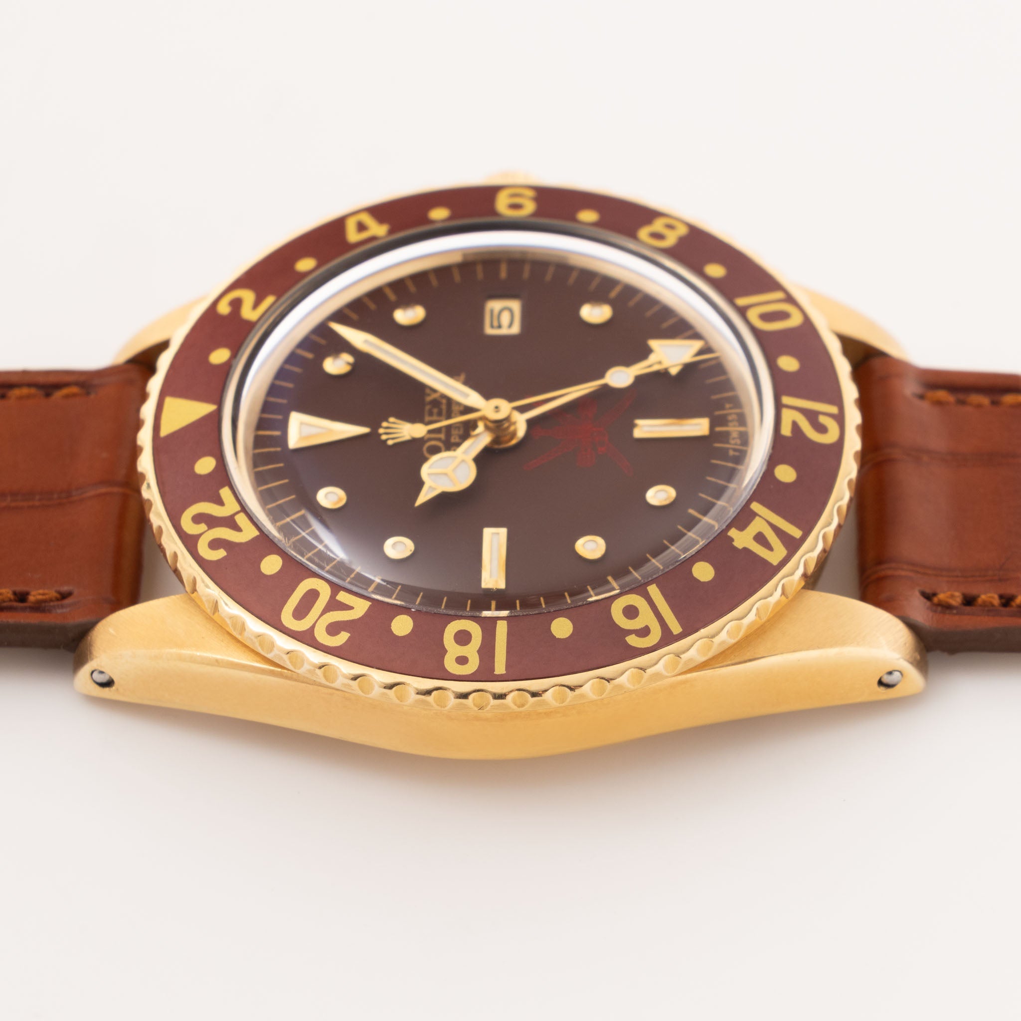 Rolex GMT-Master 1675/8 Unqiue Brown Khanjar Nipple Dial with Rolex Se