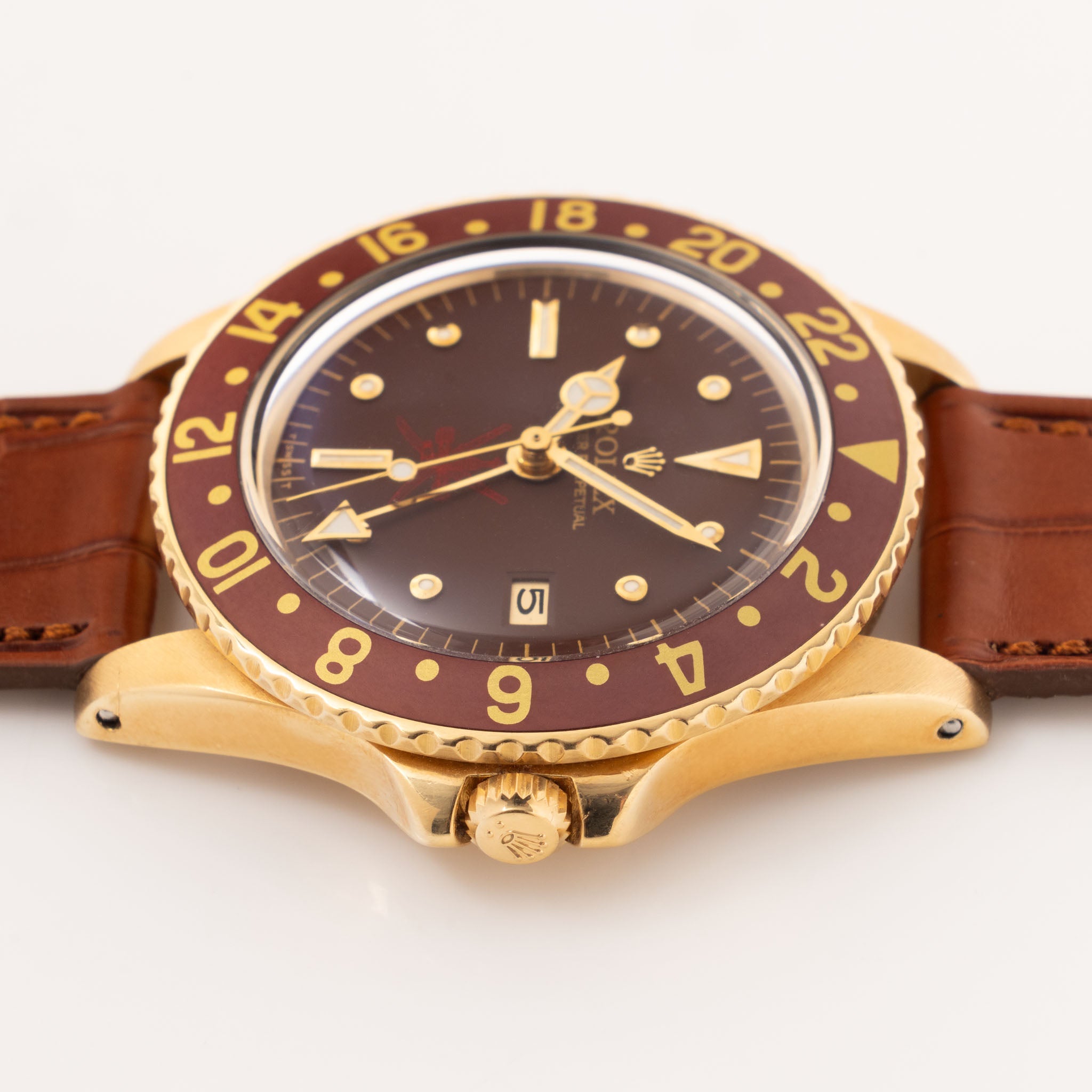 Rolex GMT-Master 1675/8 Unqiue Brown Khanjar Nipple Dial with Rolex Se