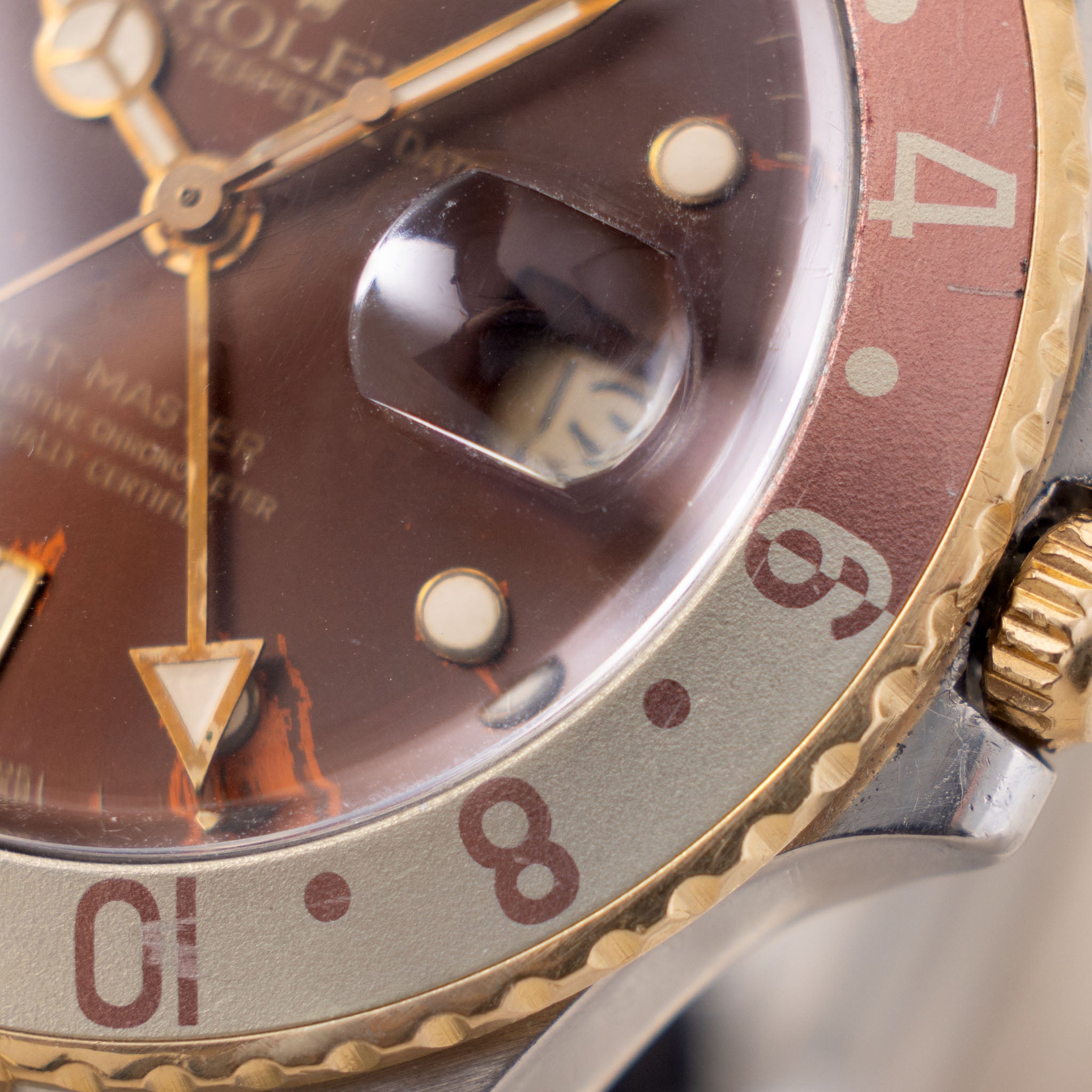 Rolex GMT-Master 16753 Root Beer Soleil Brown Tropical Dial in Steel a
