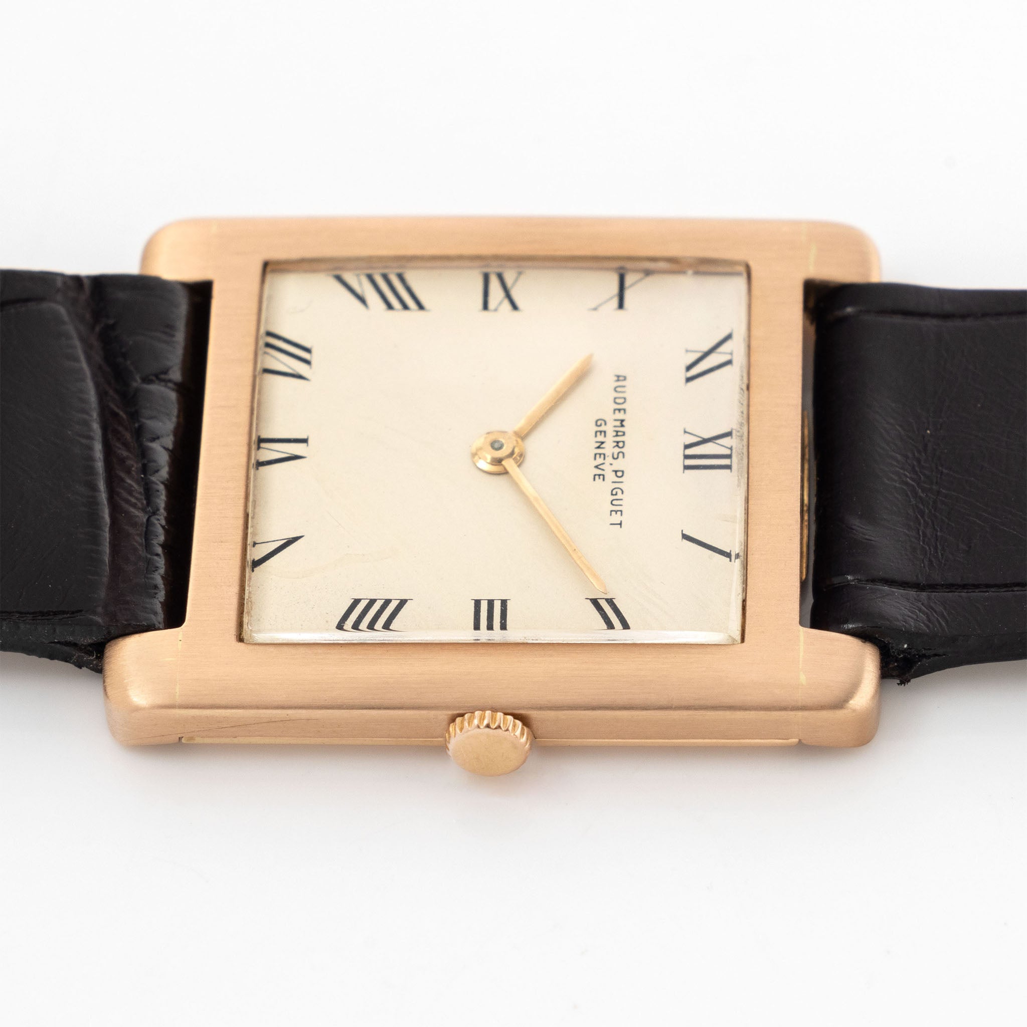 Audemars Piguet Tank Style Dresswatch Cream dial in 18 k rose gold