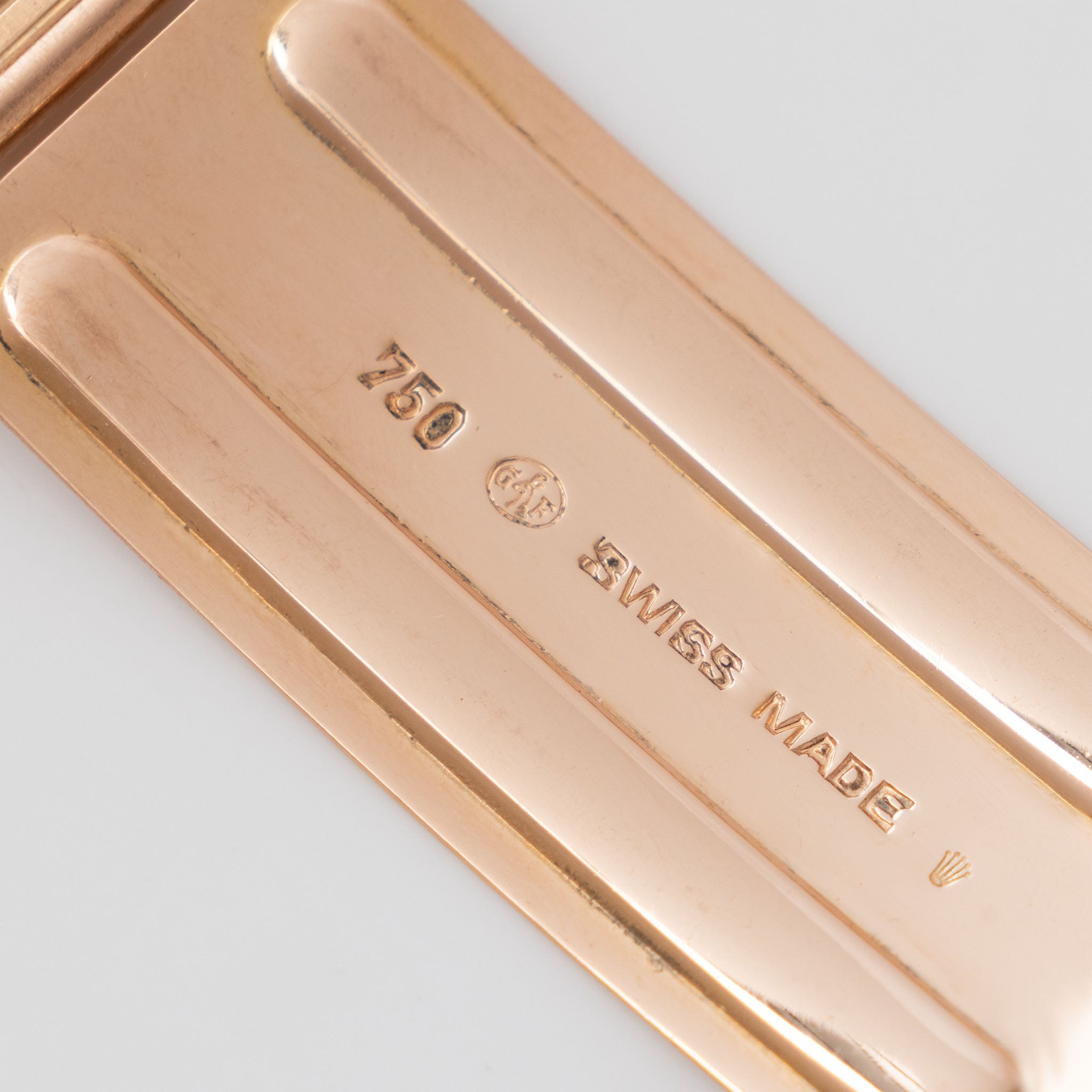 Rolex Day-Date 1803 in 18k Rose Gold Pink-on-Pink Gay Frères Bracelet Portuguese Disc
