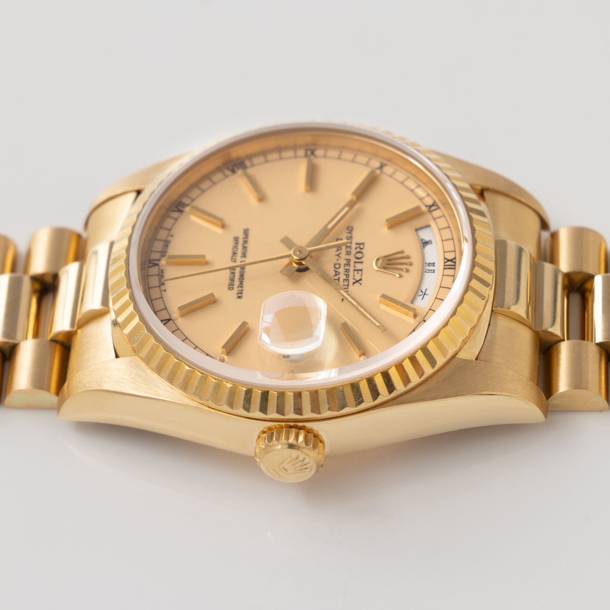 Rolex Day-Date 18238 rare Apricot Stella Dial with Original Guarantee