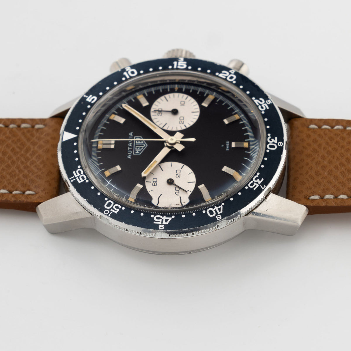Heuer Autavia Black Dial ref 7763C Compressor Case