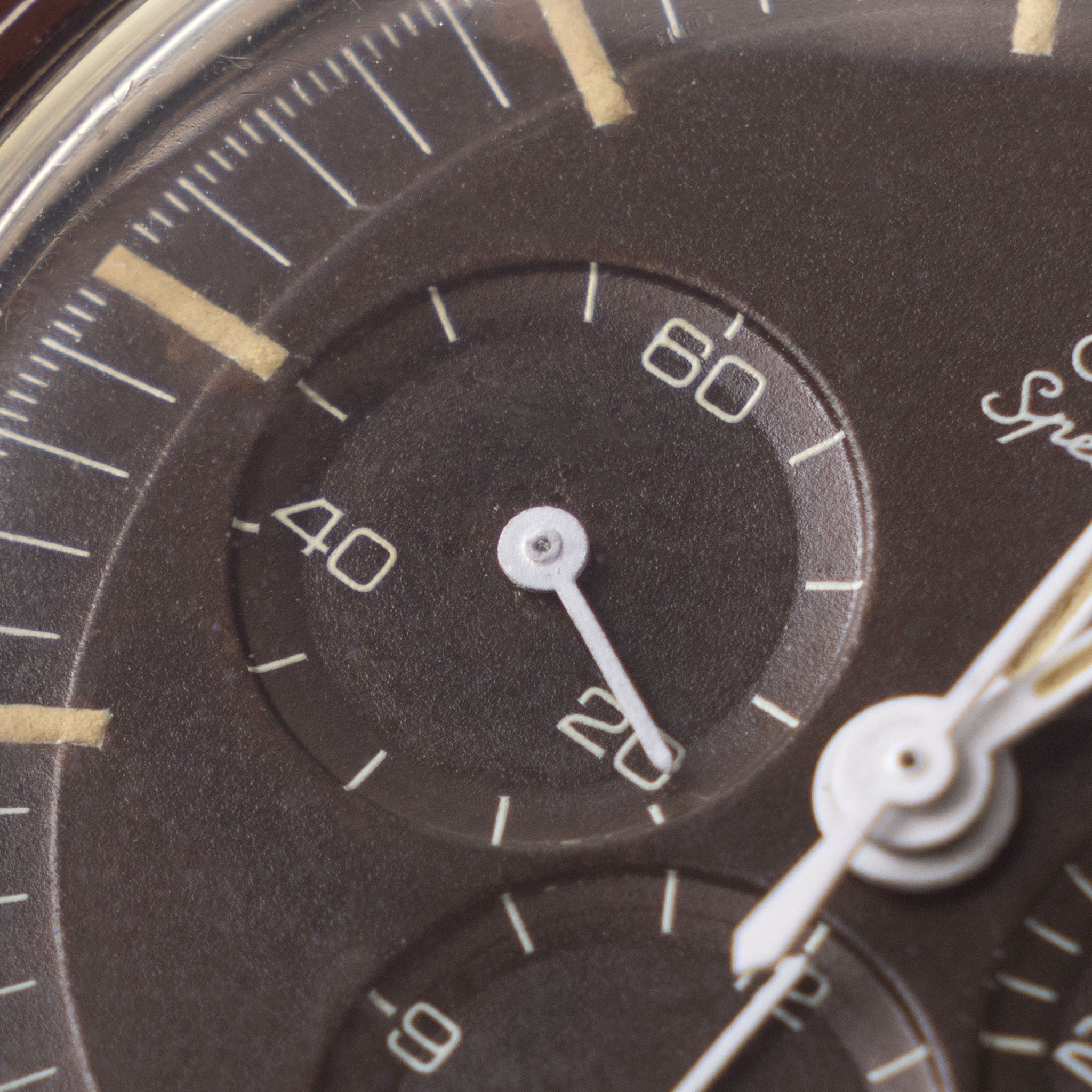 Omega Speedmaster 105.003 Ed White Tropical Brown Dial Pulsations Bezel with Extract of the Archives