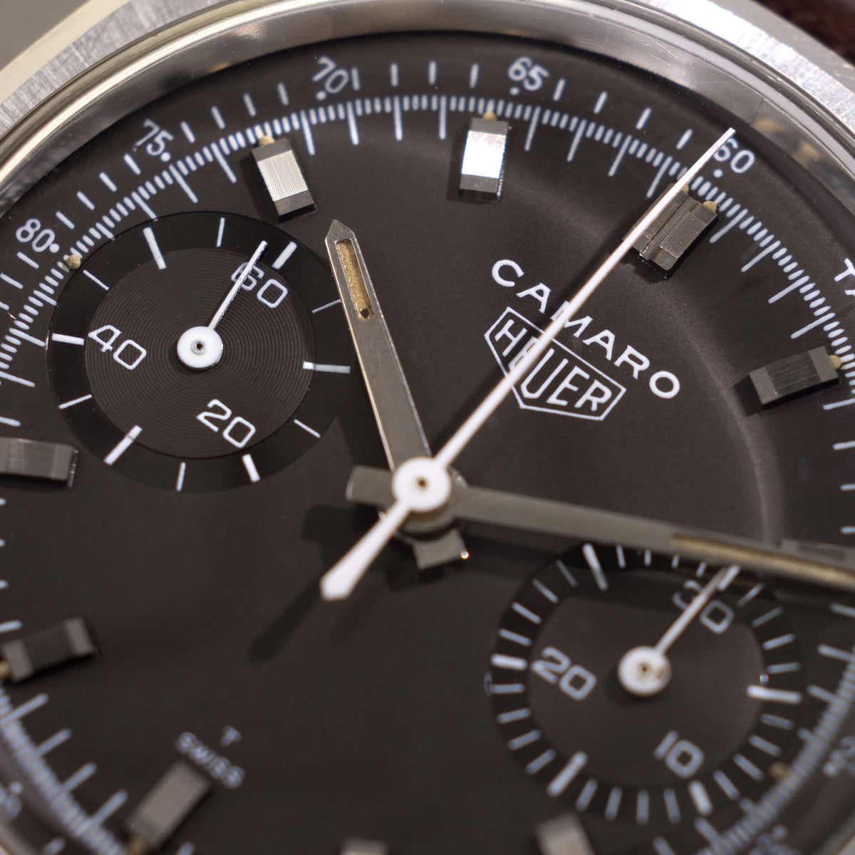 Heuer Camaro ref 7743 N Tachymeter Tropical Brown Dial