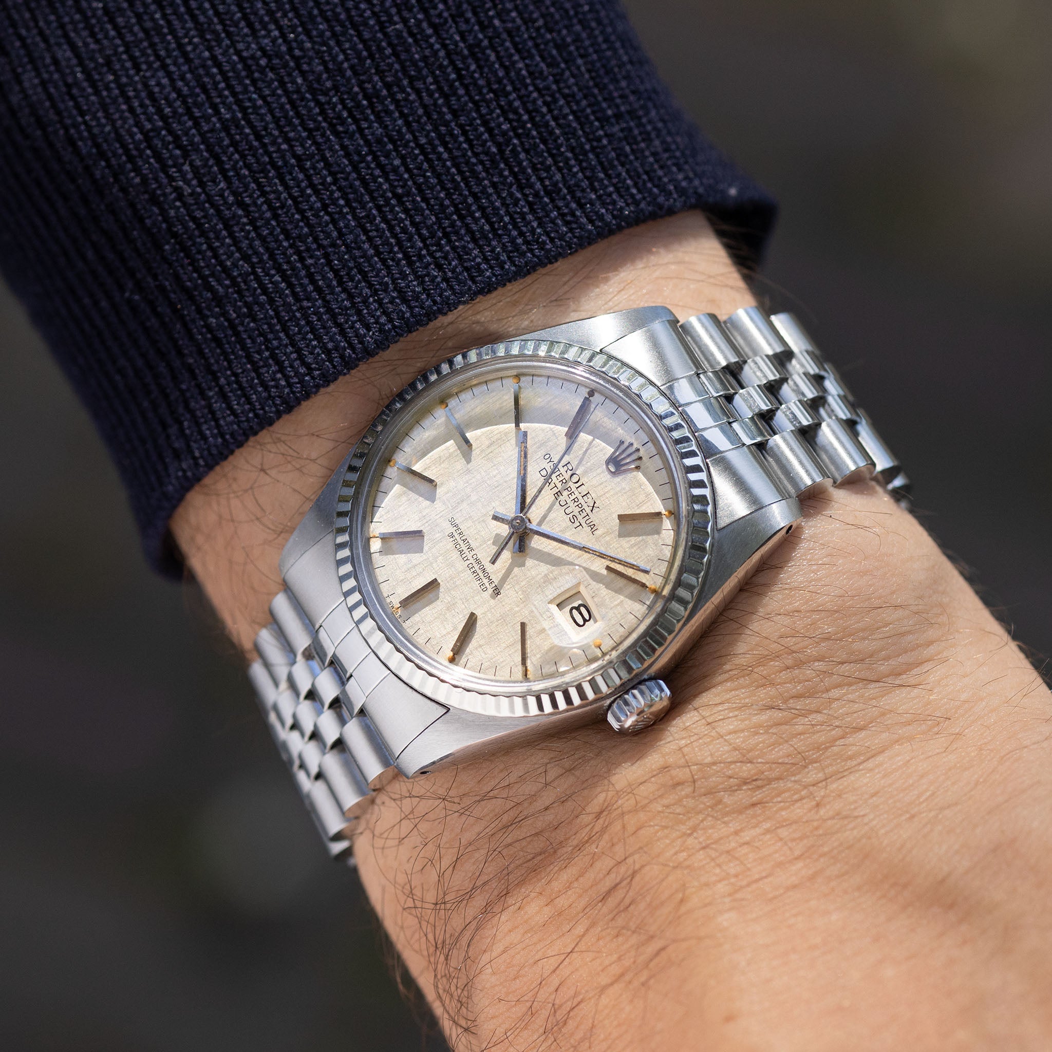 Rolex Datejust 16014 Silver Linen Dial