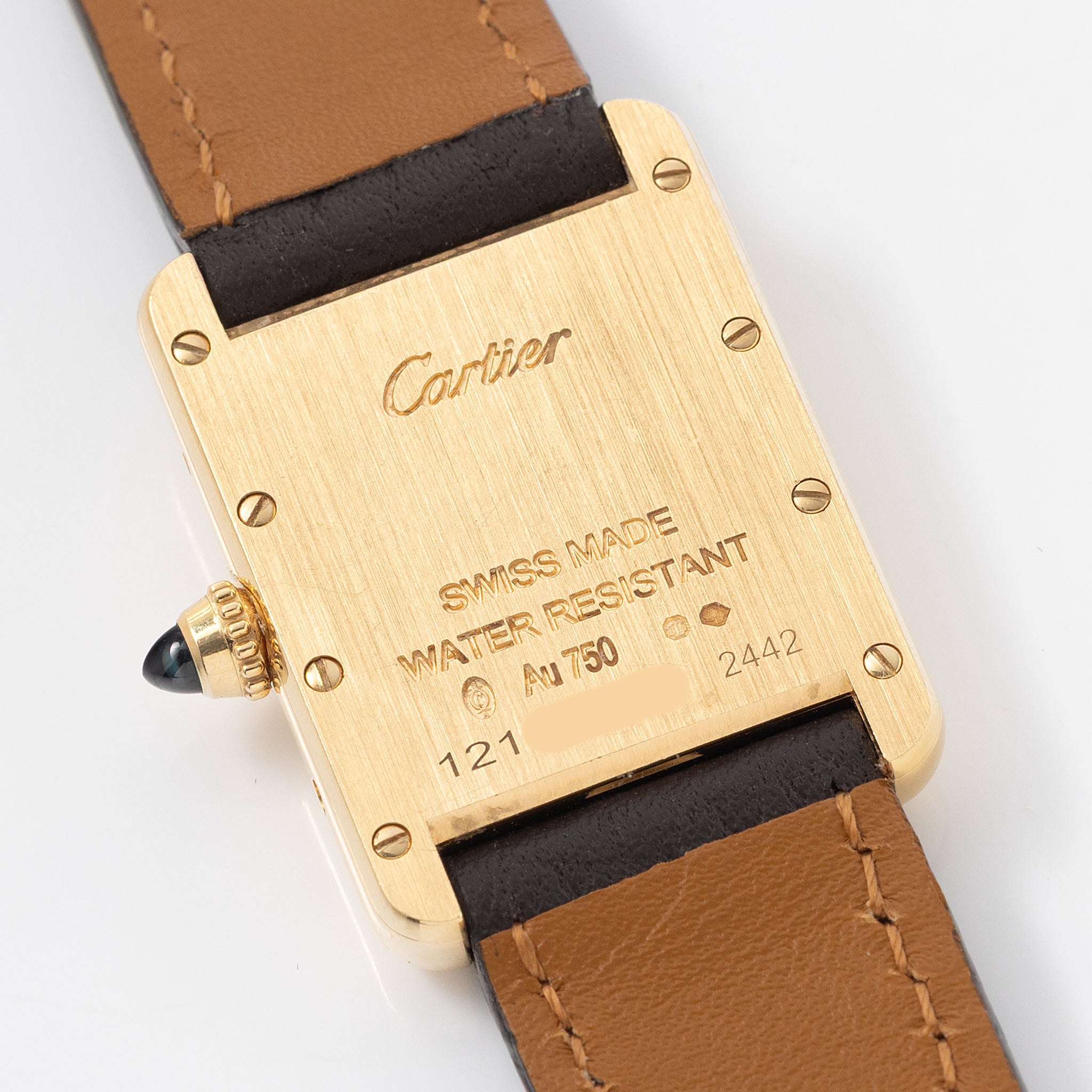Cartier Tank Louis in 18k Yellow Gold White Dial ref 2442