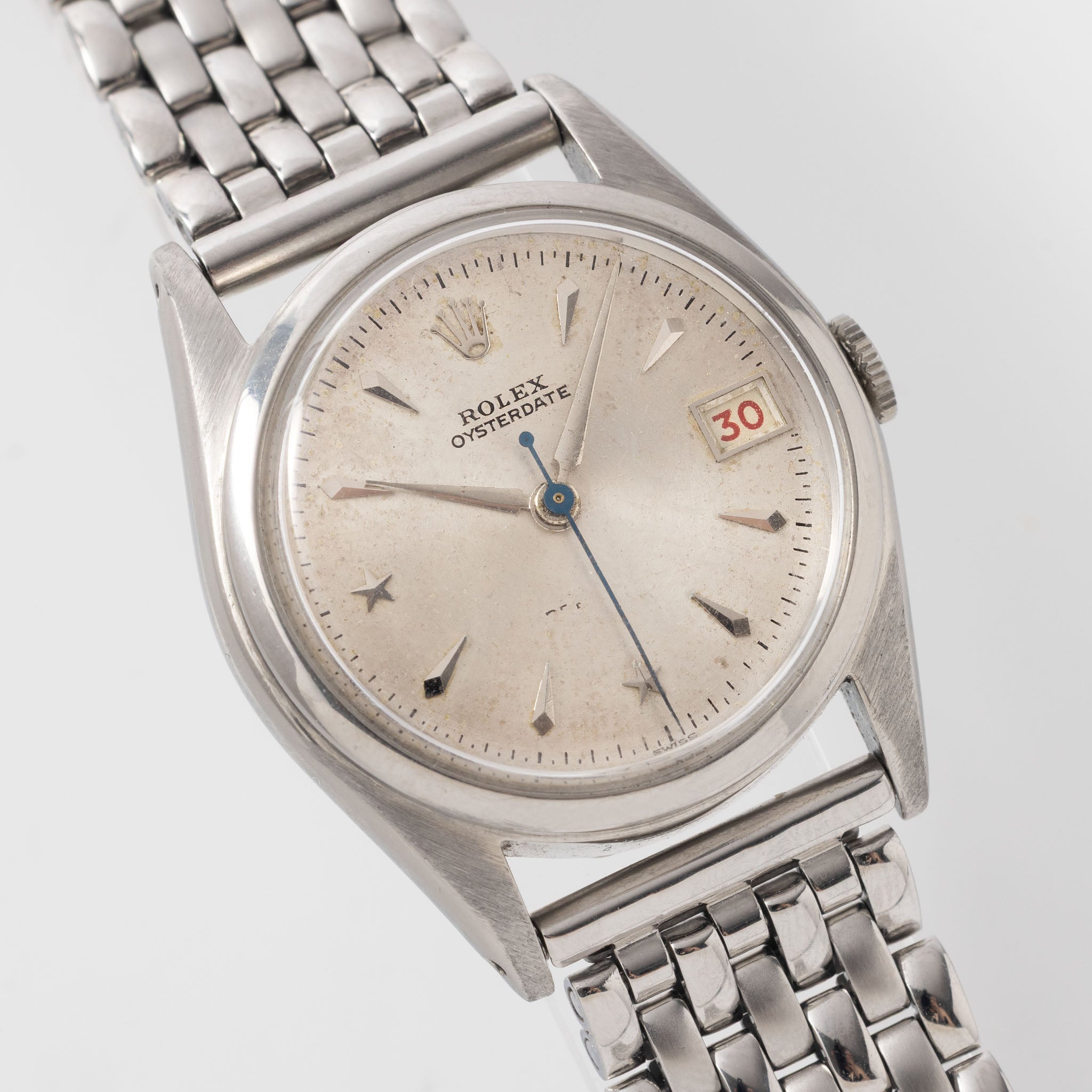 Rolex Oysterdate Precision  Silver Star "Stelline " dial ref 6066