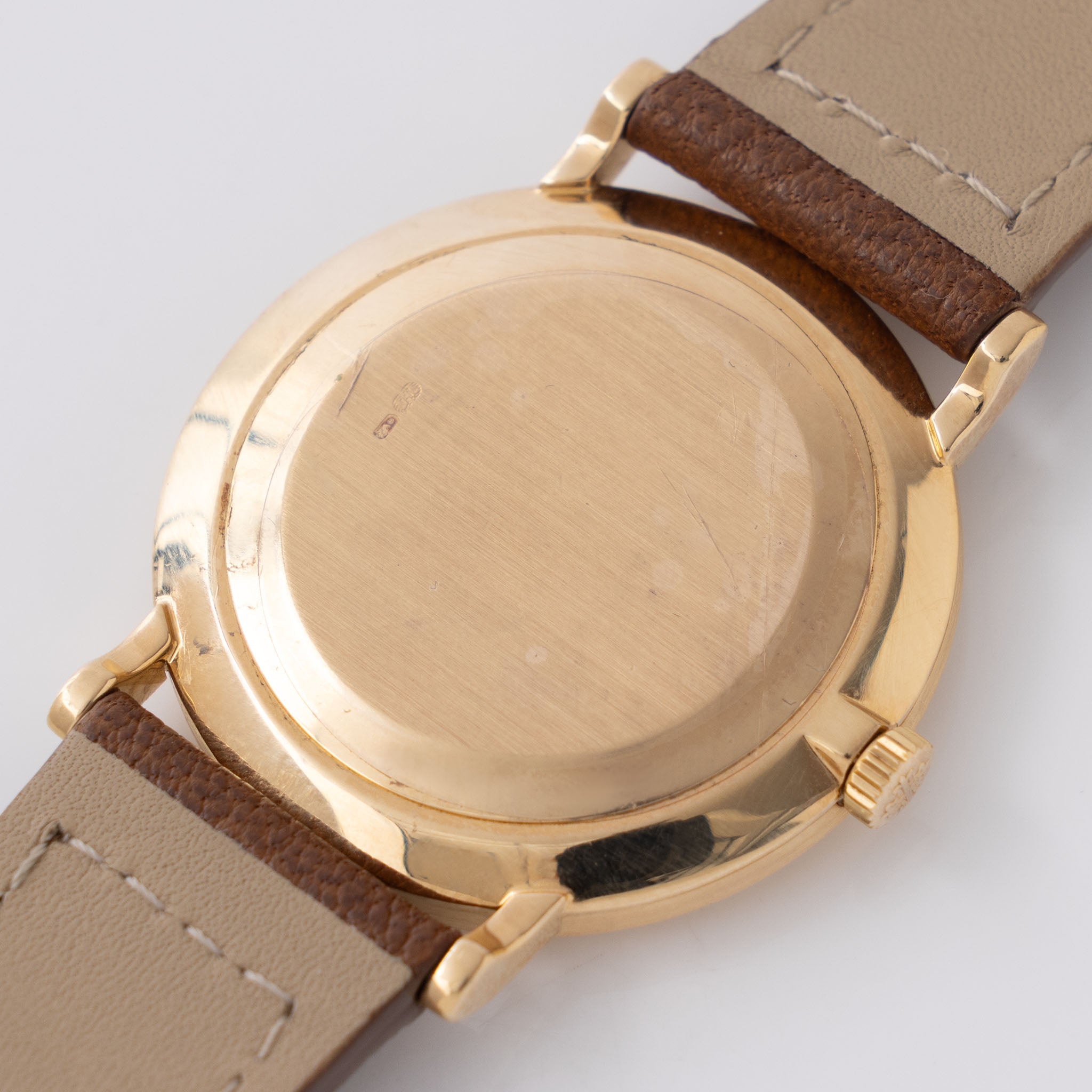 古銅　古鏡　391g Patek Philippe Calatrava 3919J Porcelain Dial 18k Yellow Gold Clous de