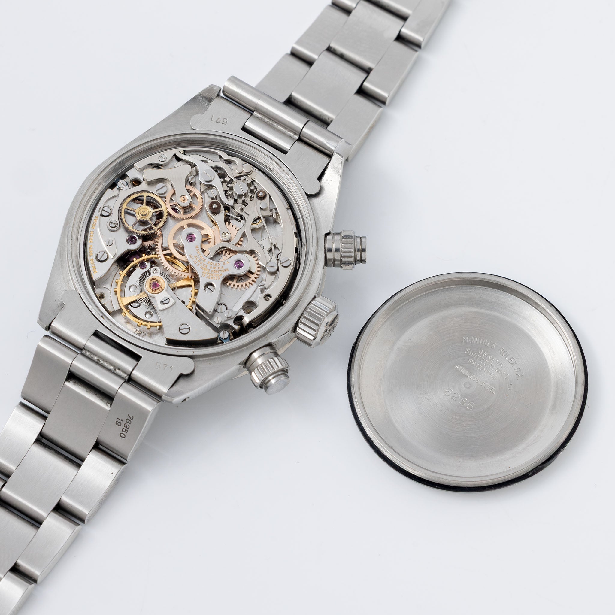 【希少】ROLEX OYSTER COSMOGRAPH 掛時計 Rolex Cosmograph Daytona 6265 MK2 Silver Sigma Panda Dial