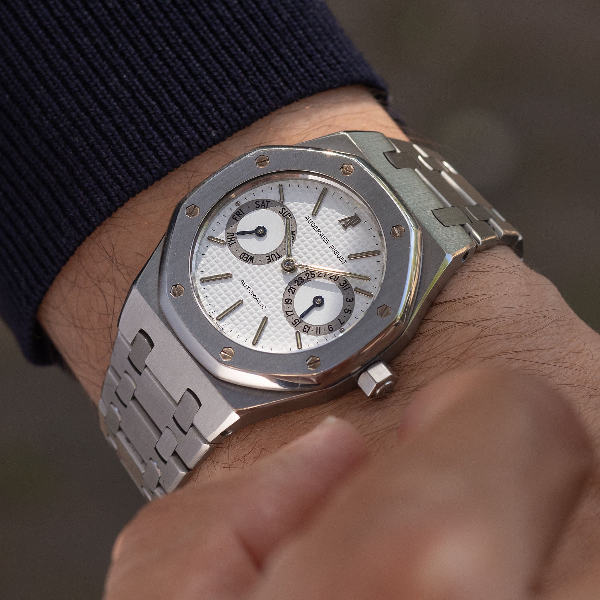 Audemars Piguet Royal Oak 25572ST Day-Date Owl White MK1 Dial