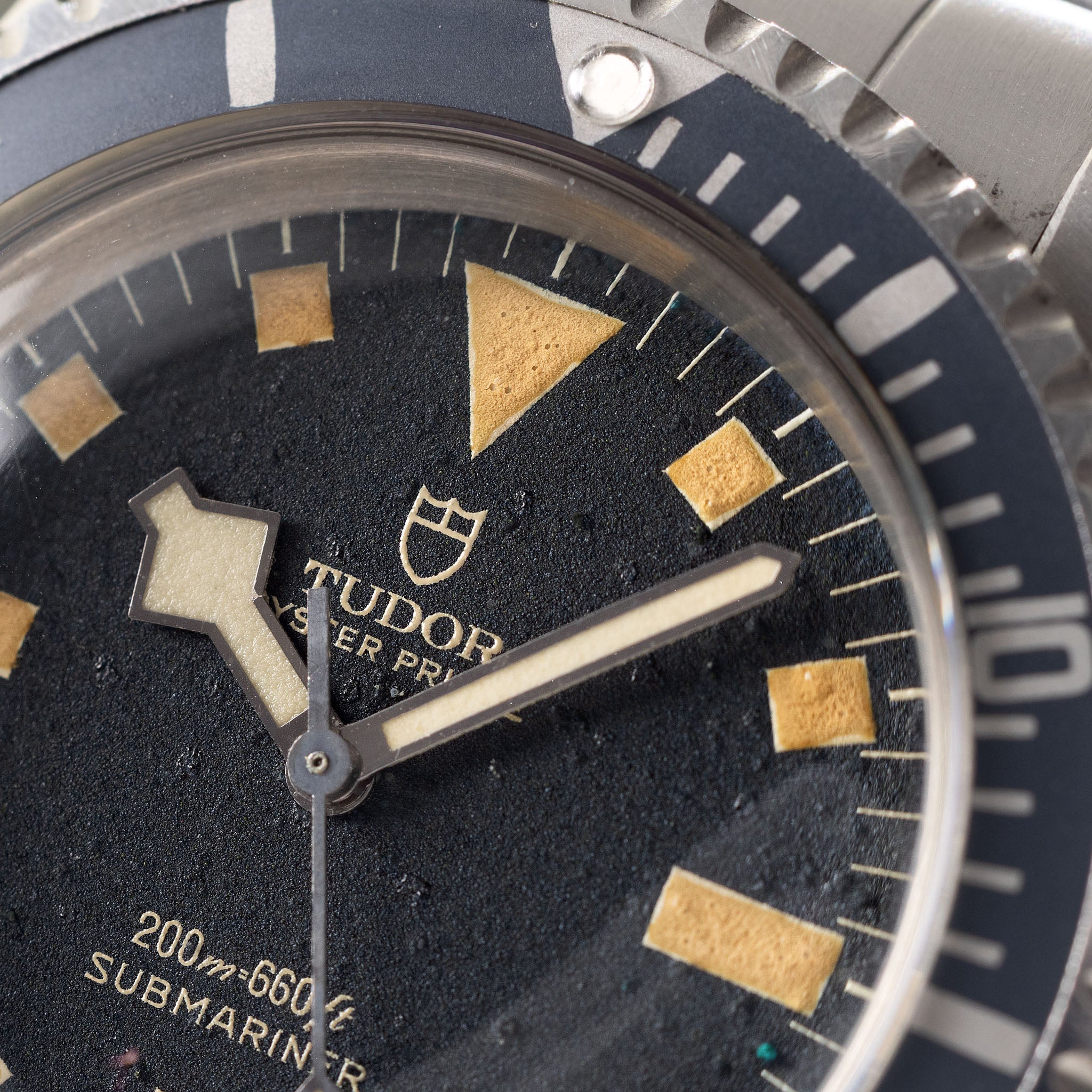 Tudor Submariner No Date Black Snowflake SWISS only dial with original box and paper ref 7016/0