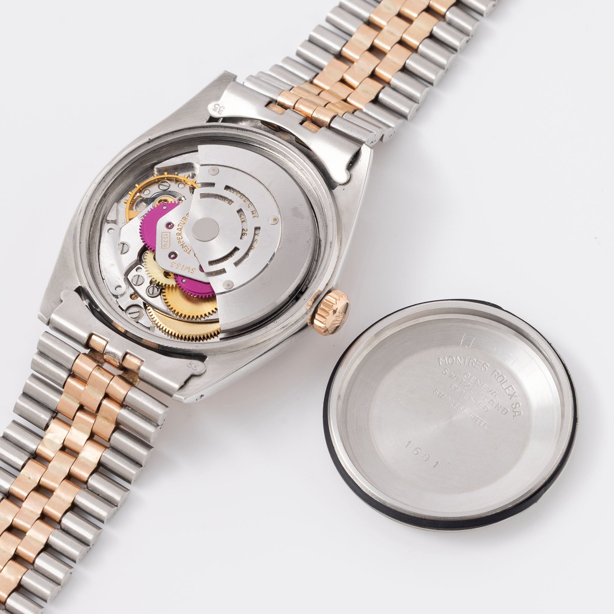 Rolex Datejust 1601 Steel and Rose Gold Black Sigma Dial