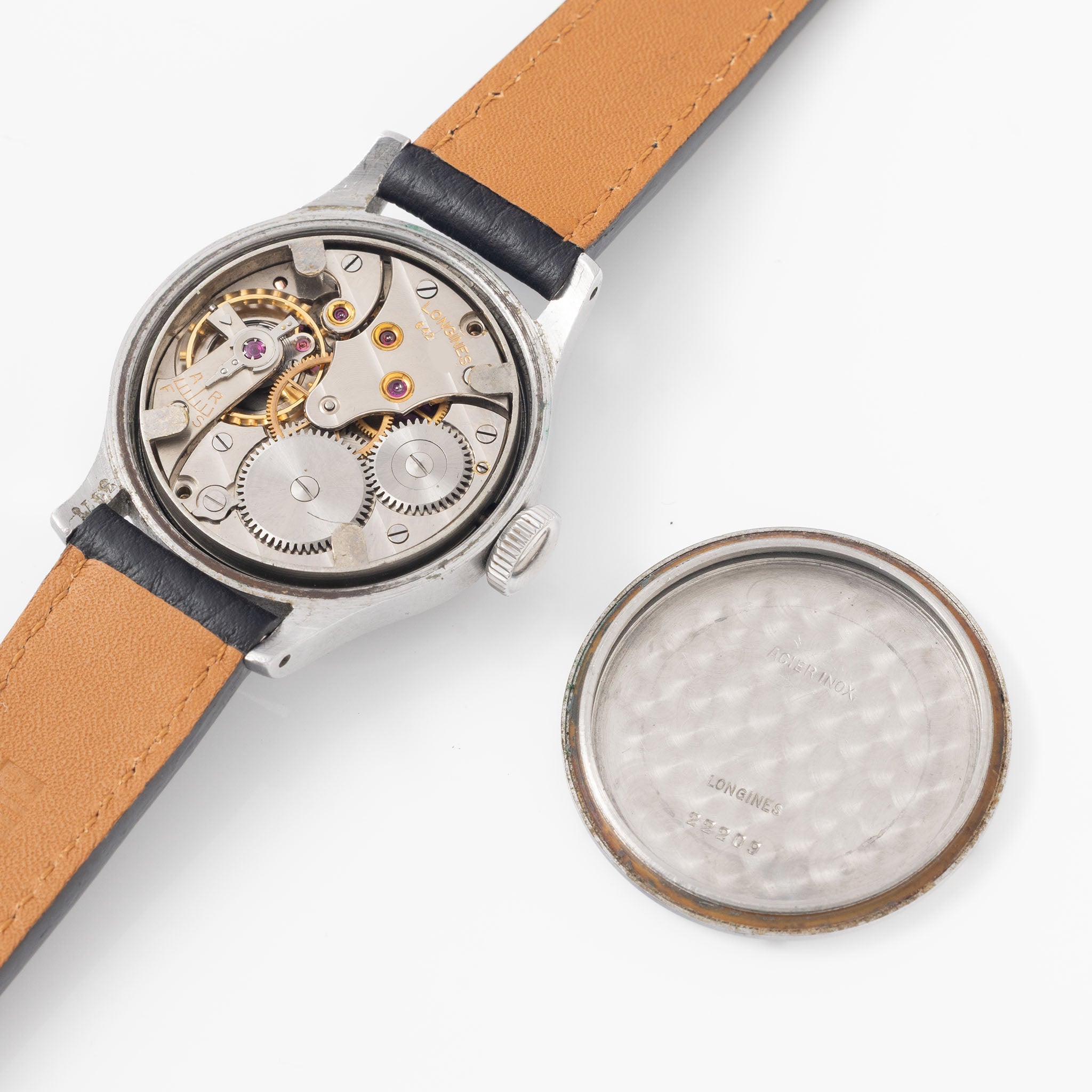 Longines Sei Tache Gilt Dial ref. 5130 with Extract of the Archives “German Army”
