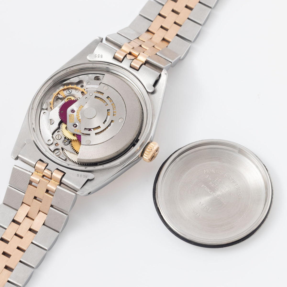 Rolex Datejust 1601 in Steel and Rose Gold Silver Dial