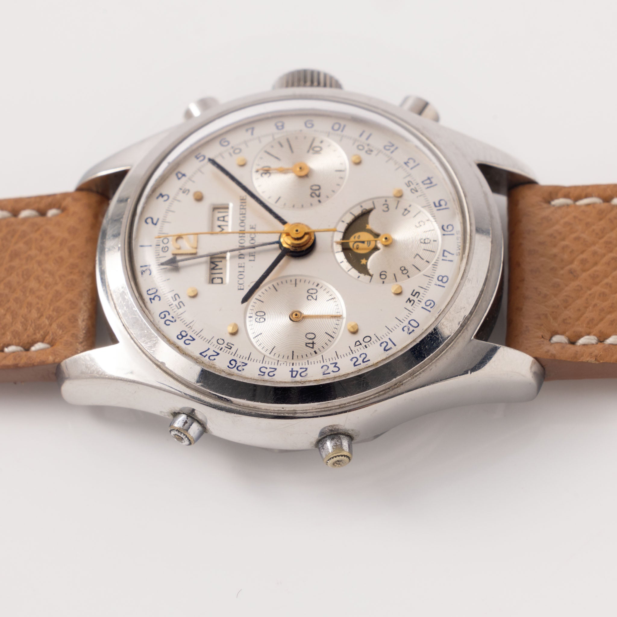 Triple Date Chronograph Moonphase Spillmann Case Ecole D'Horlogerie Le Locle