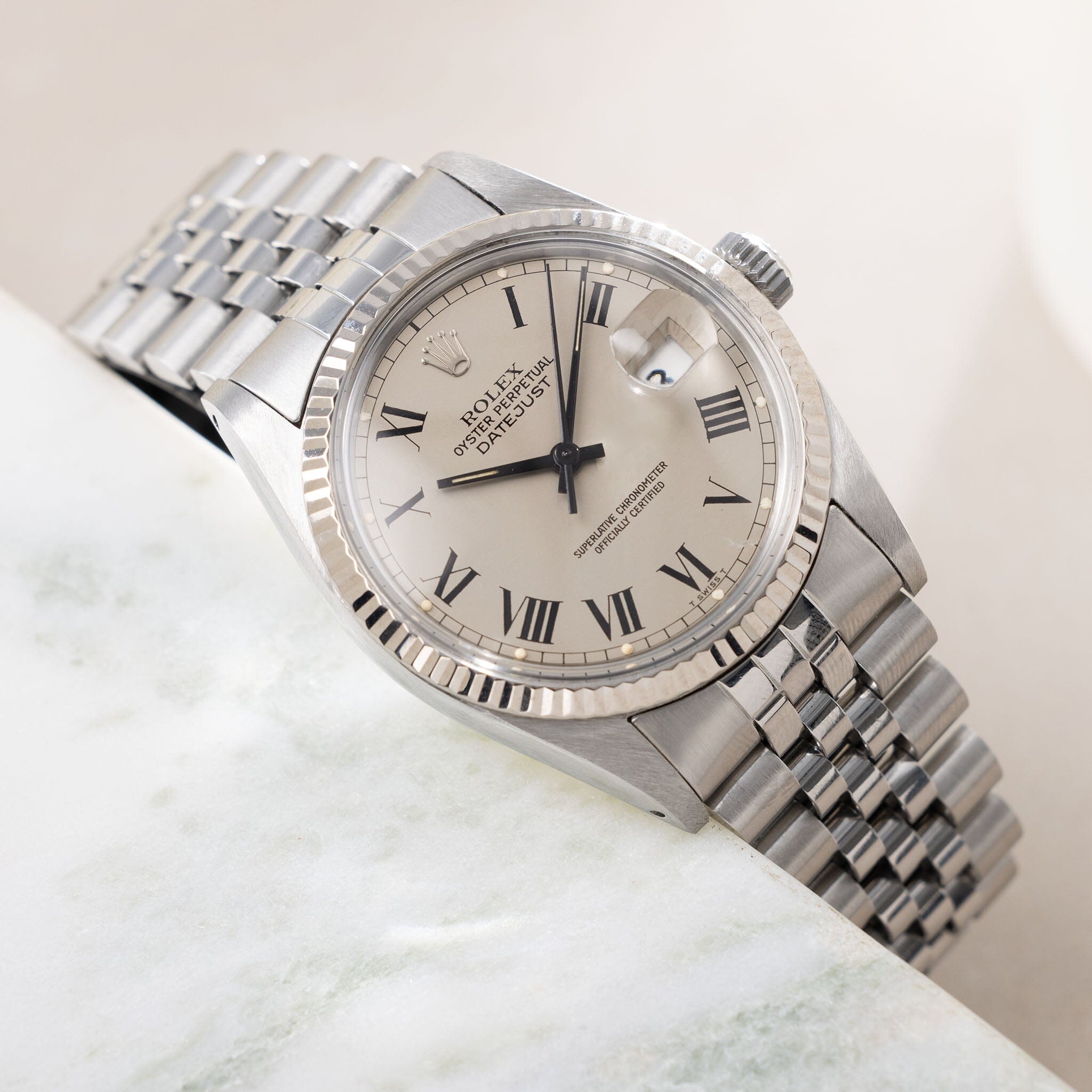 Rolex Datejust Reference 16014 rare Grey Buckley Dial