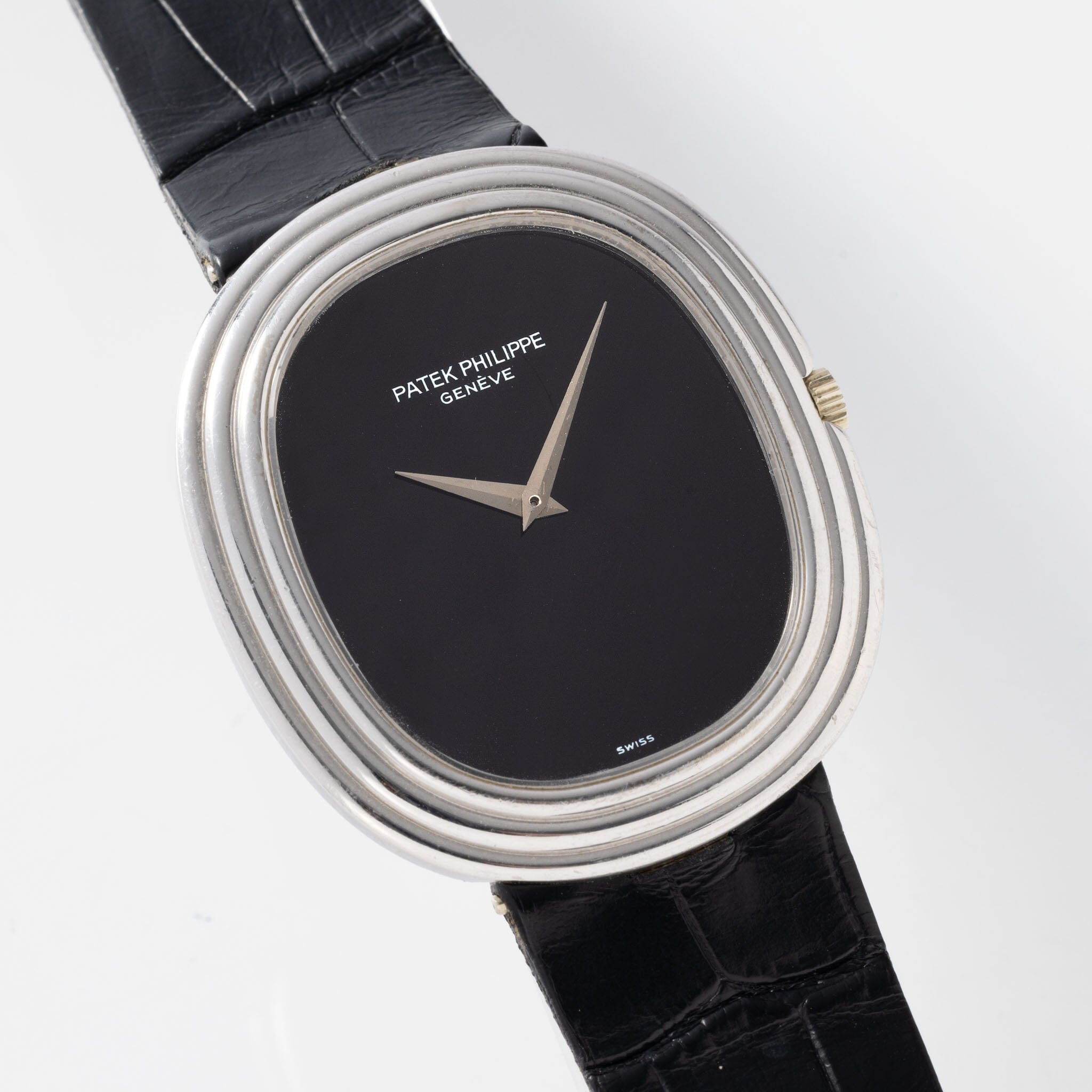Patek Philippe Ellipse 3634 White Gold Step Case with Onyx Dial