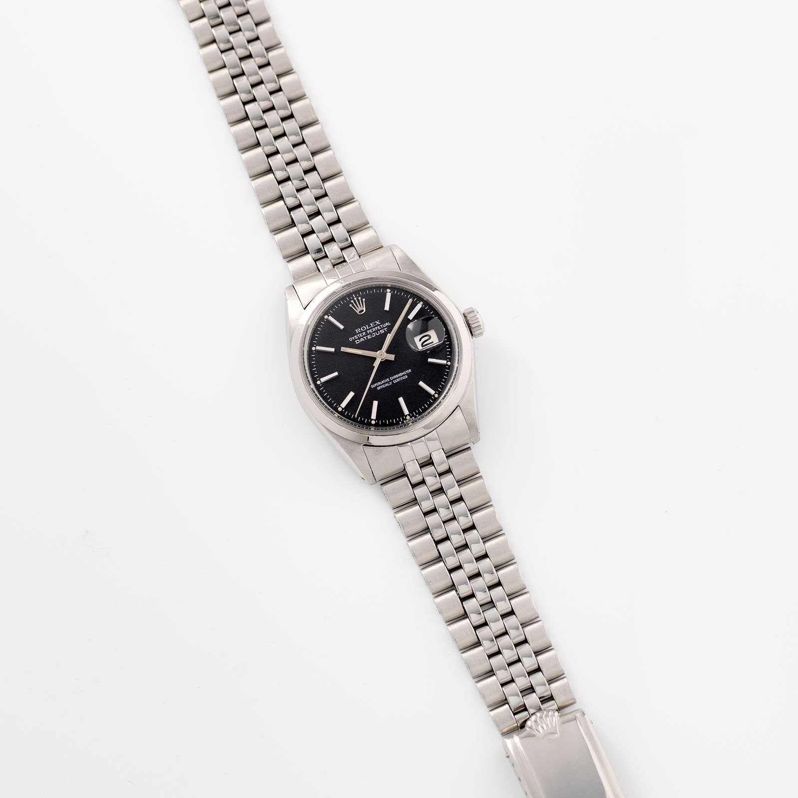 Rolex Datejust Reference Black Marble Dial 1600