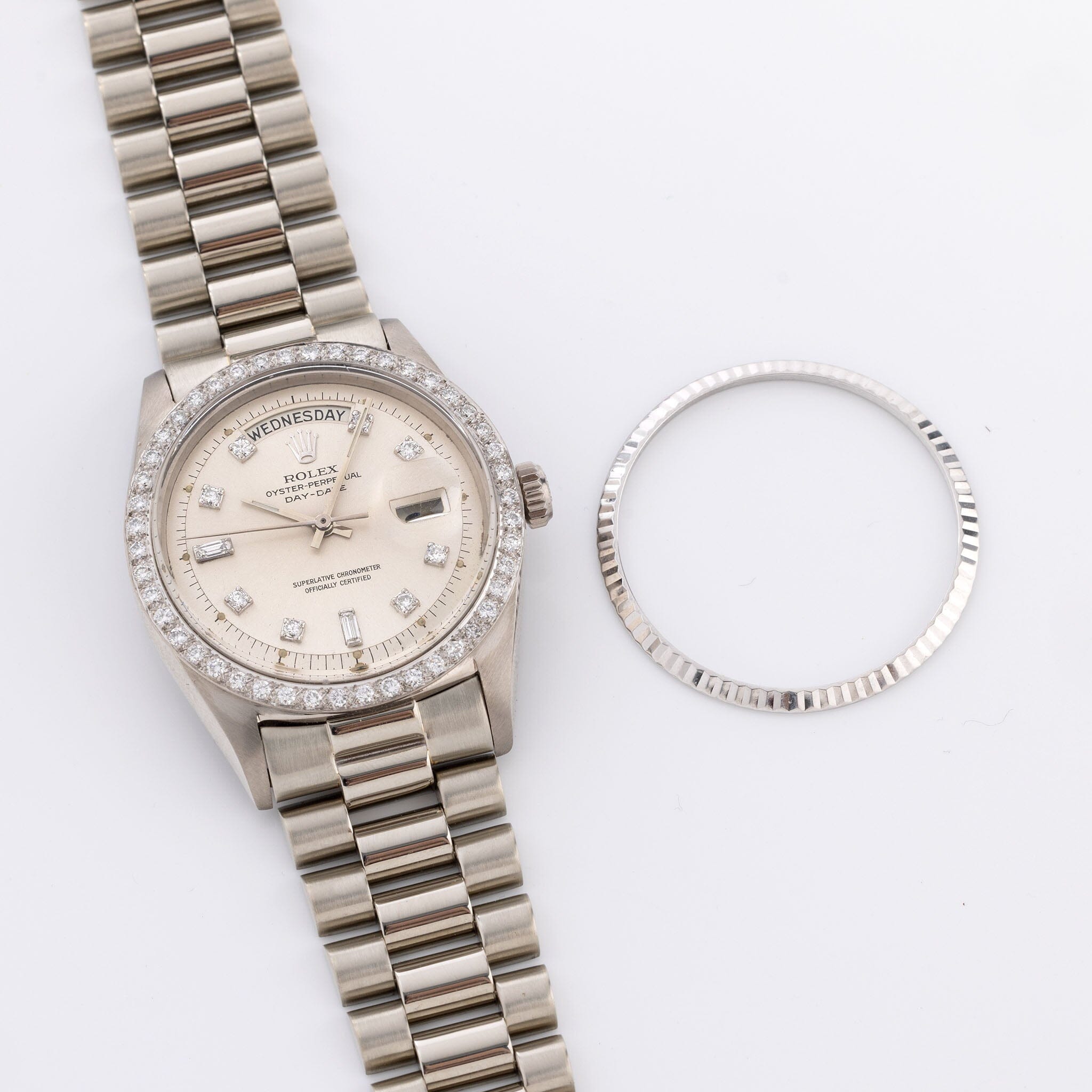 Rolex Day-Date White Gold Diamond Set Dial ref 1803