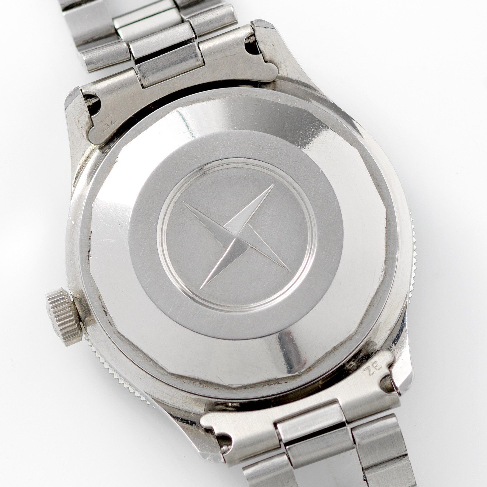 Zenith Diver Black Dial  ref A3630 on Gay Freres Ladder Bracelet