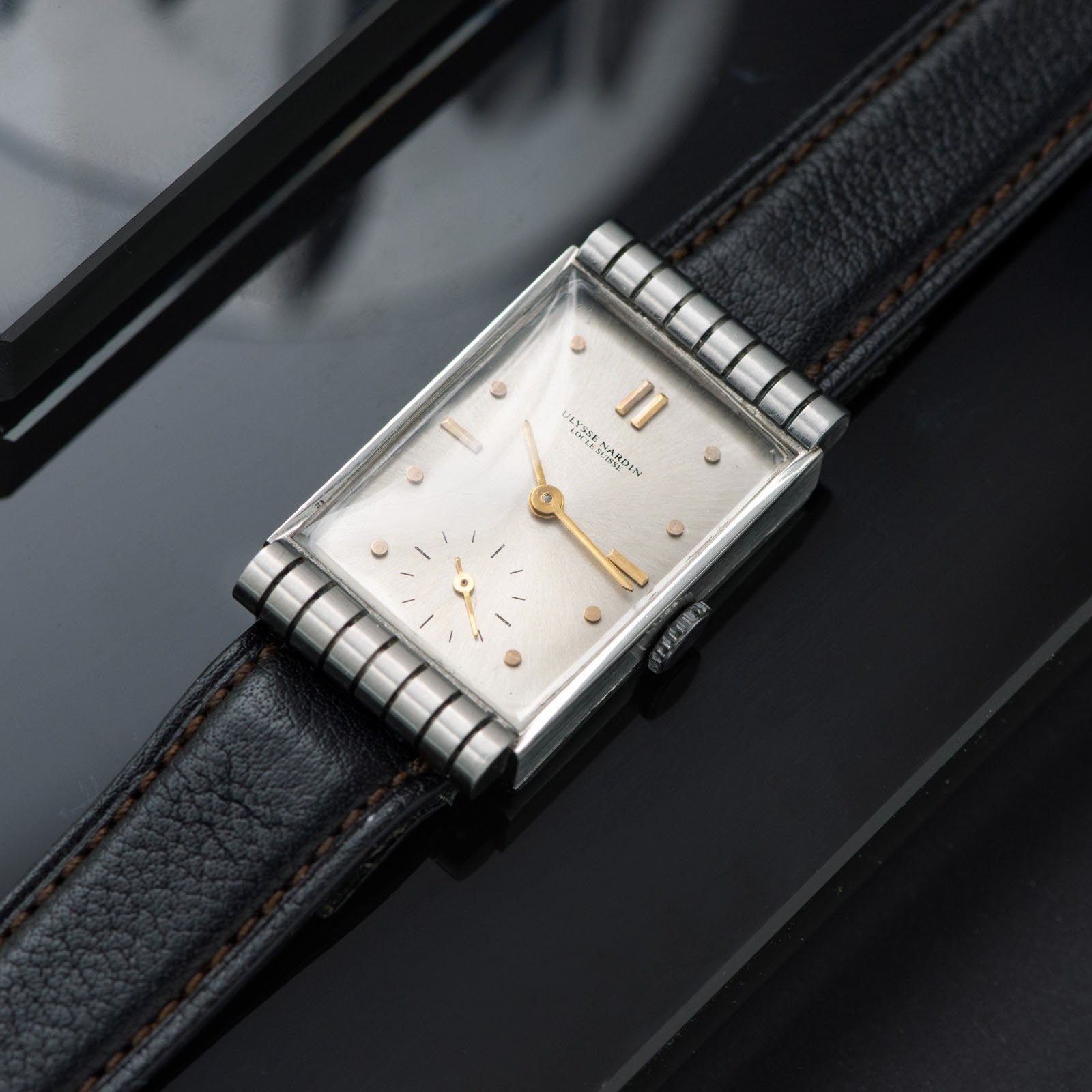 Ulysse Nardin Rectangular Art Deco Dress Watch 1940s