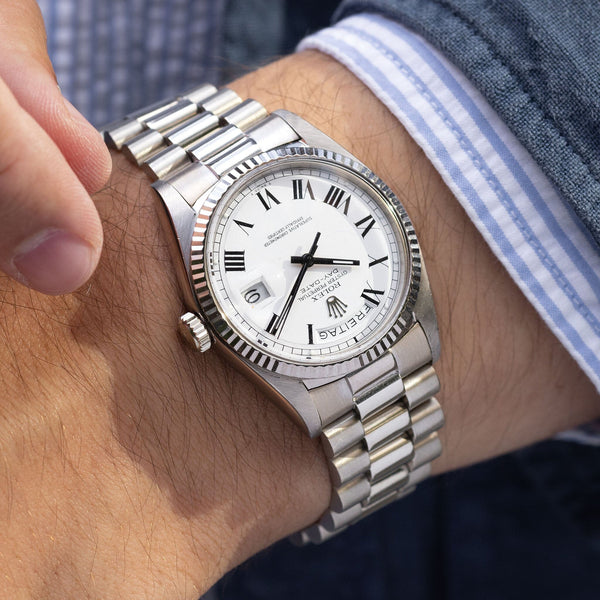 Rolex Day-Date White Gold Buckley Dial ref 1803