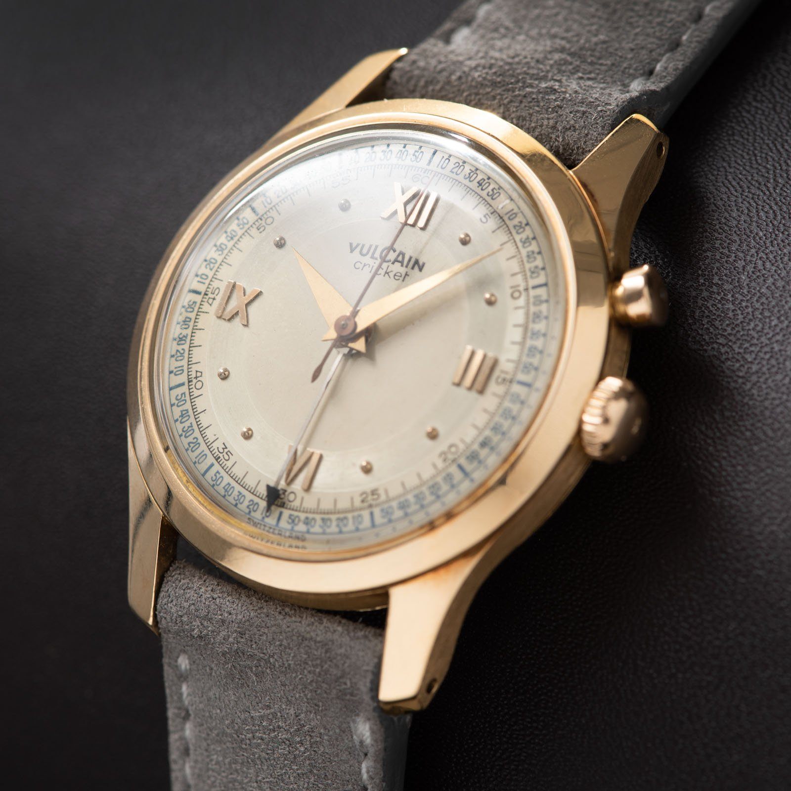 Vulcain Cricket Rose Gold Alarm Watch