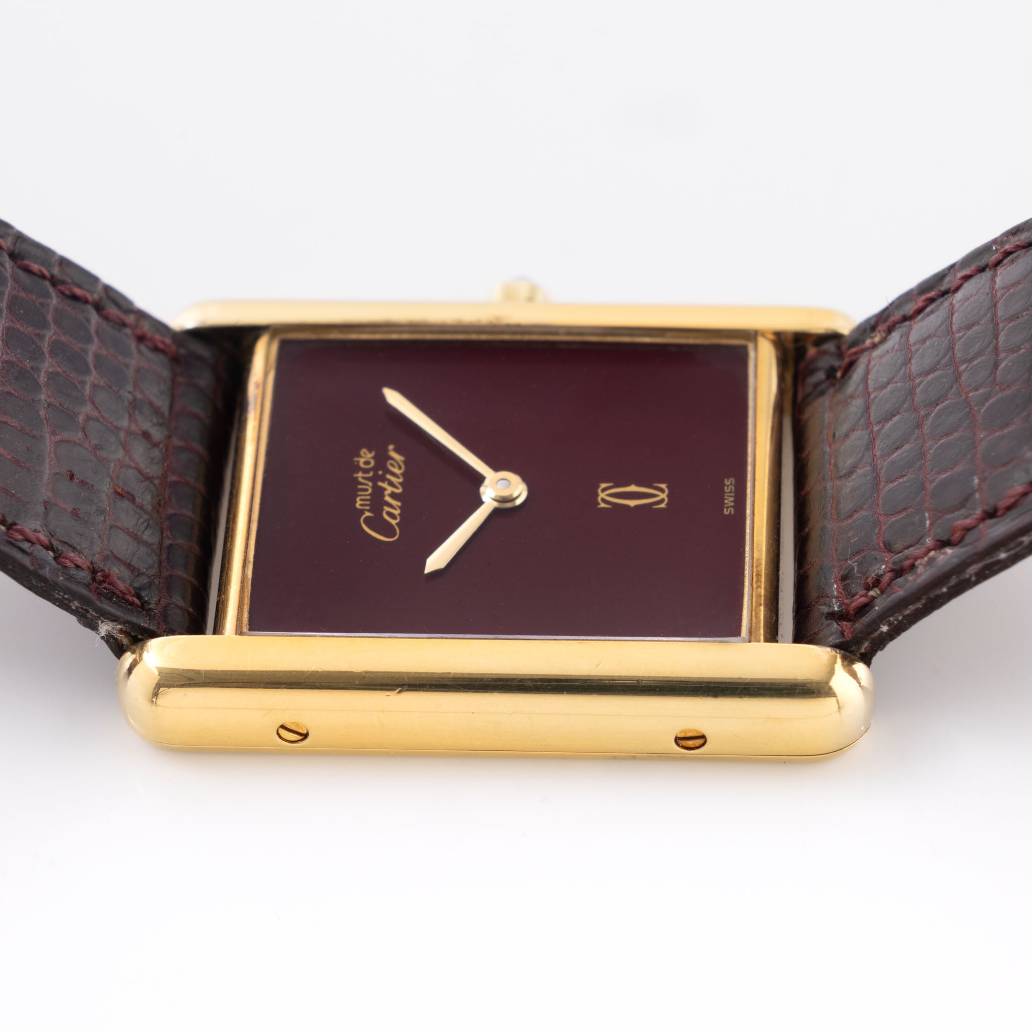 Cartier Tank Must de Cartier 6-81006 Burgundy Dial Box and Papers