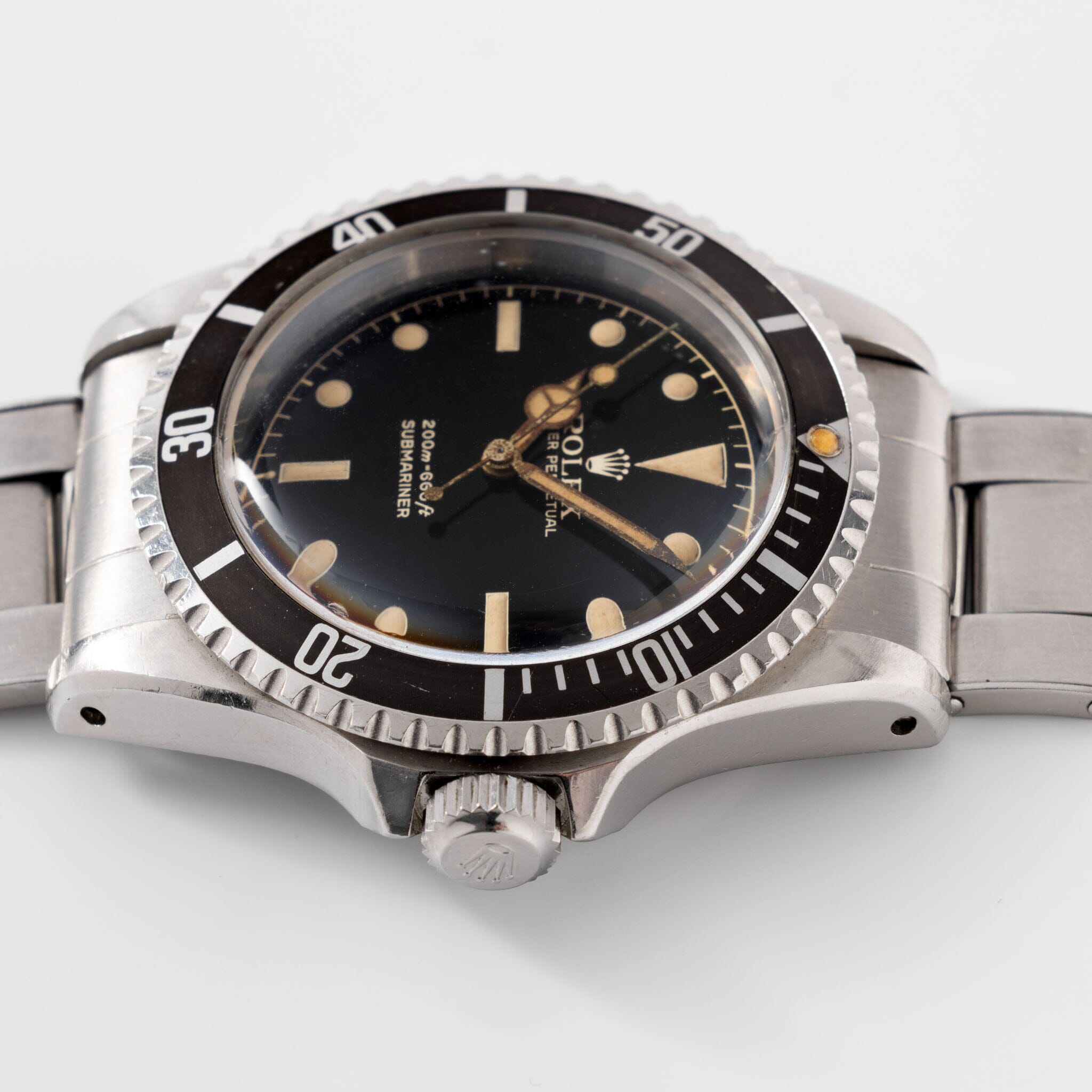 Rolex Submariner Gilt Two-Line Chapter Ring Exclamation Dot Dial Ref 5512