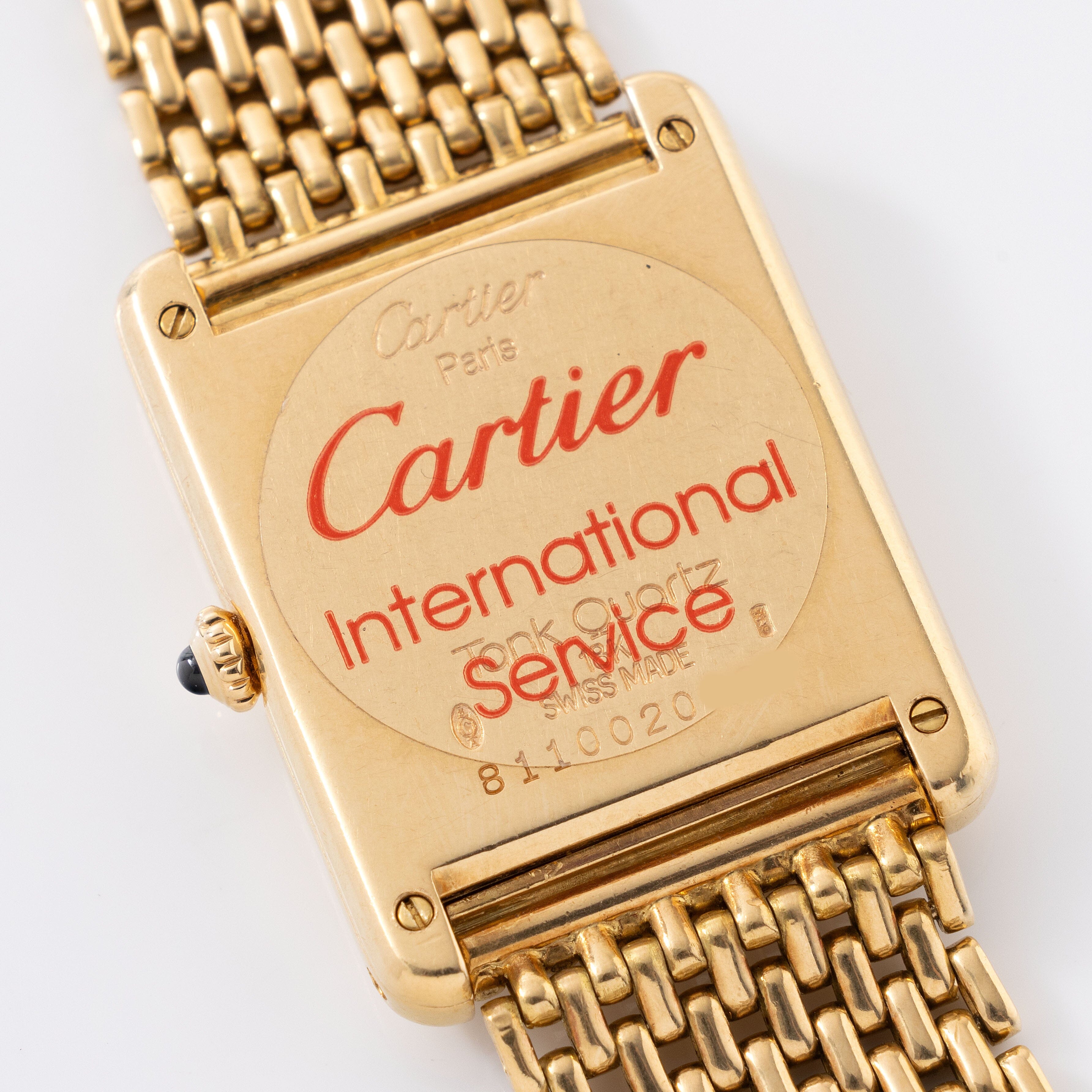 Cartier Yellow Gold Tank Louis Bracelet