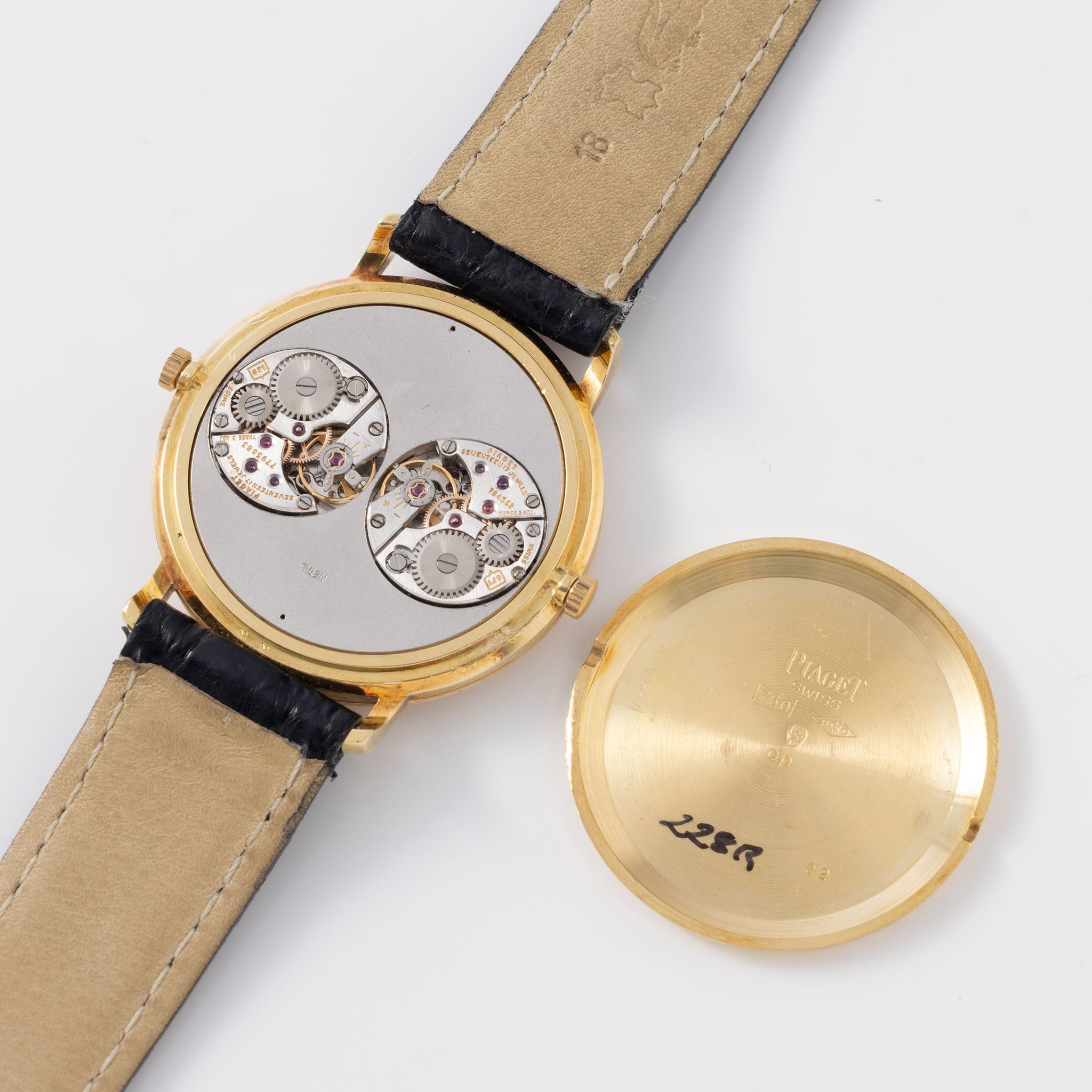Piaget Asprey-Signed Altiplano Dual Time Yellow Gold Ref 612103