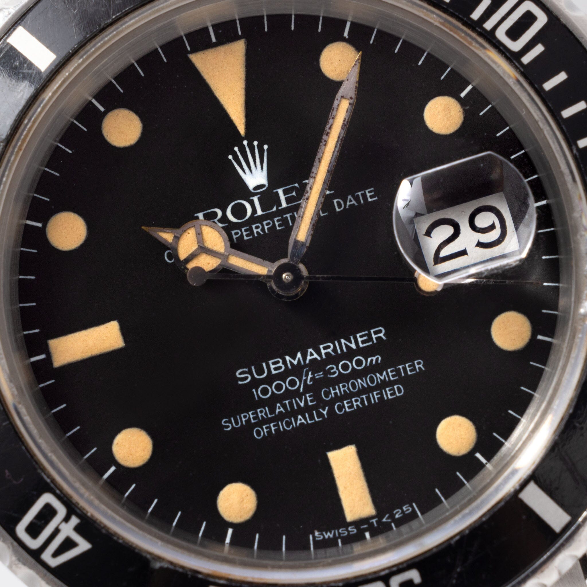 Rolex Submariner Date Matte Dial Rolex Service Papers Ref 16800