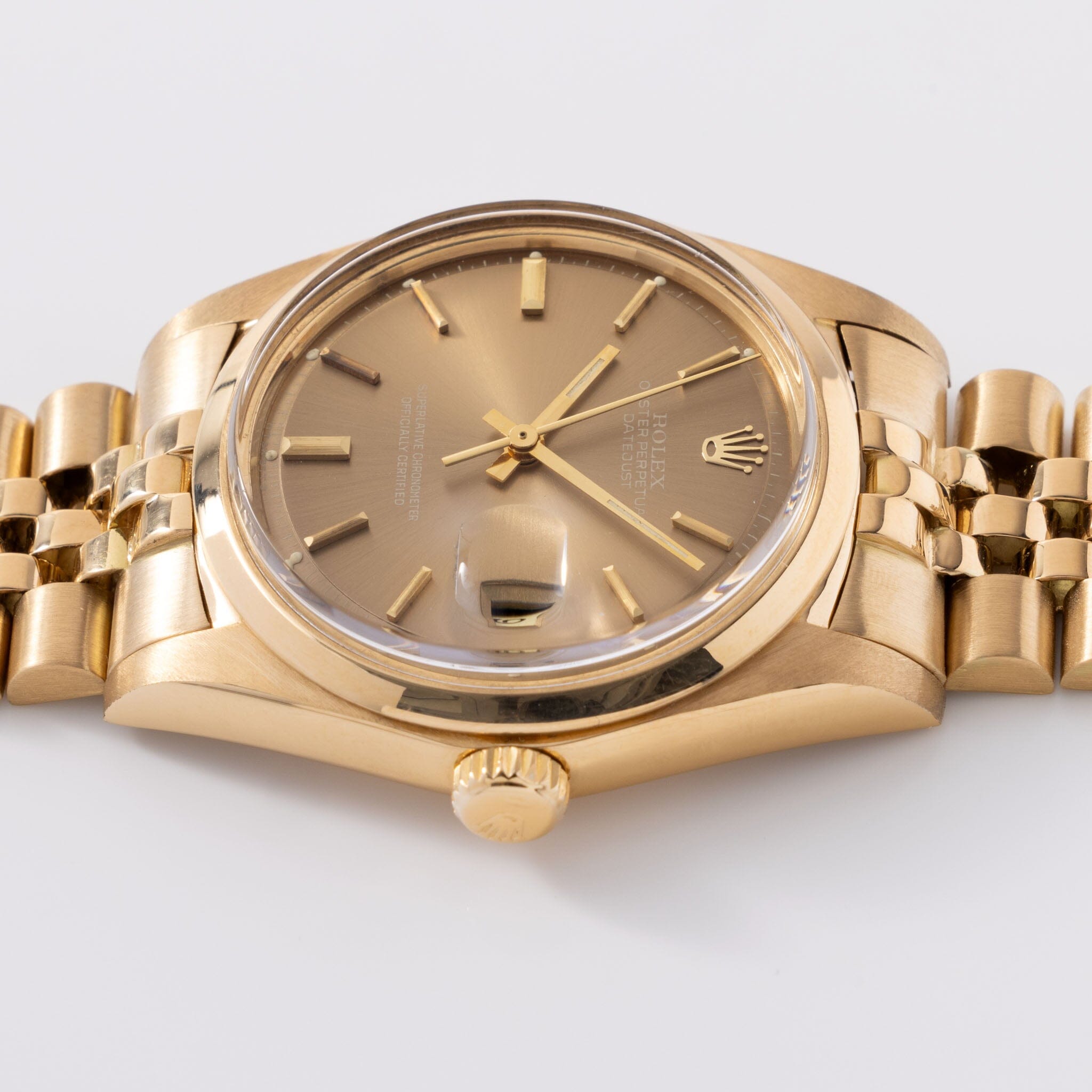 Rolex Datejust Yellow Gold Cappuccino Dial Ref 1600