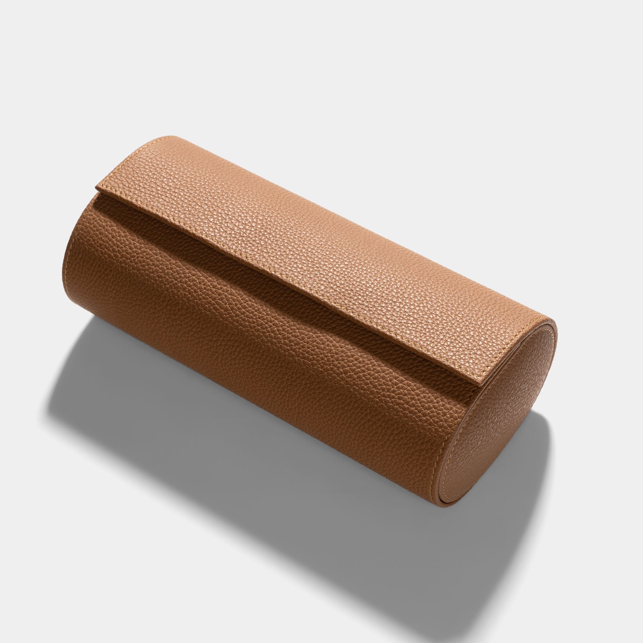 Oval 3 Watch Camel Brown Leather Watch Box