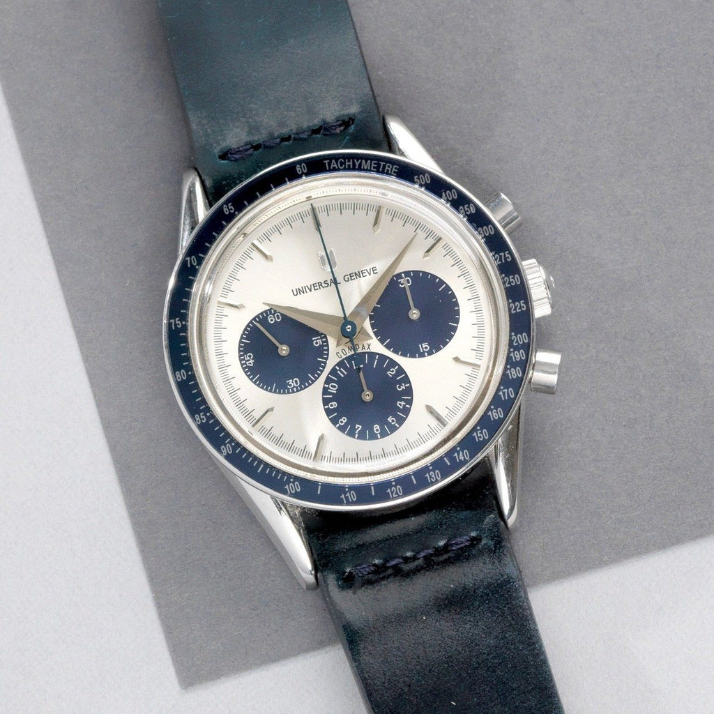 Aiguilles Originales Universal Genève Pour Montres Compax / Space Compax - Modèle V72 Bleu - NOS, Suisse