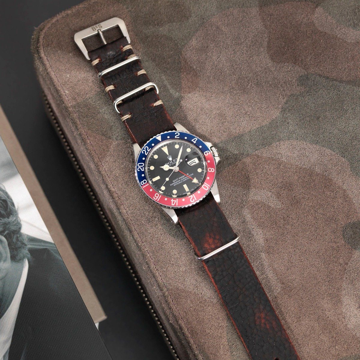 Rolex Diablo Black Single Pass Leather Watch Strap