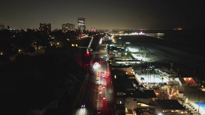 Santa_monica_beach_pier_night_Drone_Video