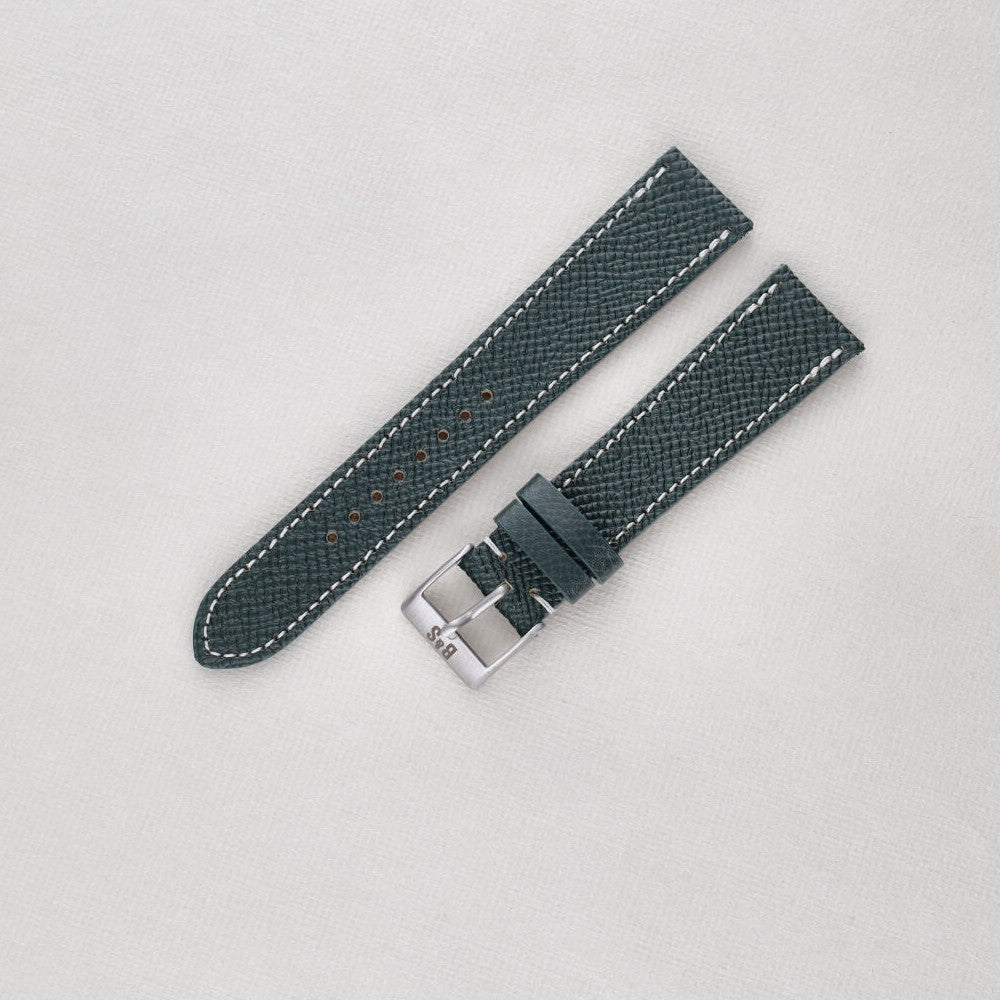 Sample Sale - Epsom Dark Green Leather Watch Strap - 20mm